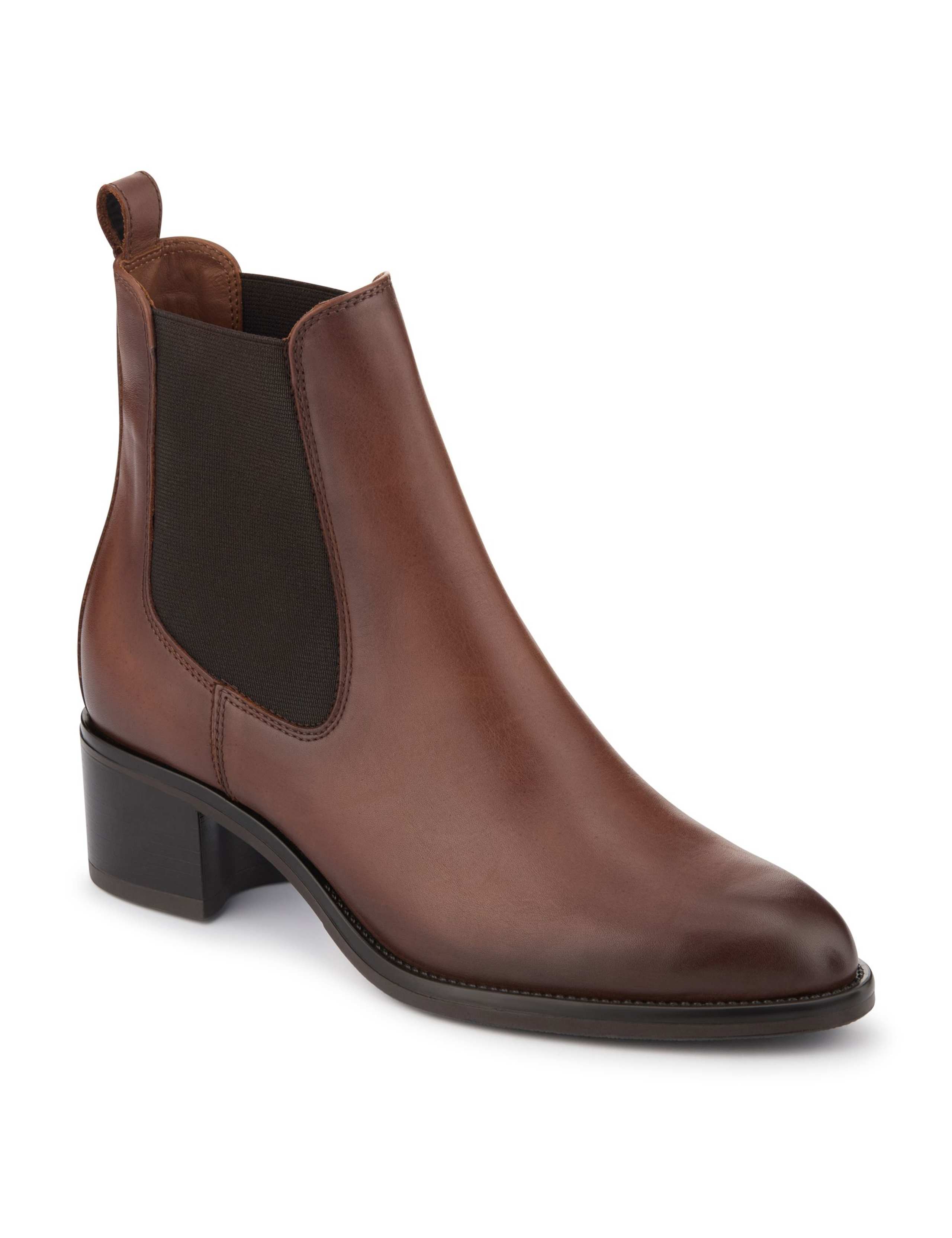Leather Block Heel Chelsea Boots 2 of 5