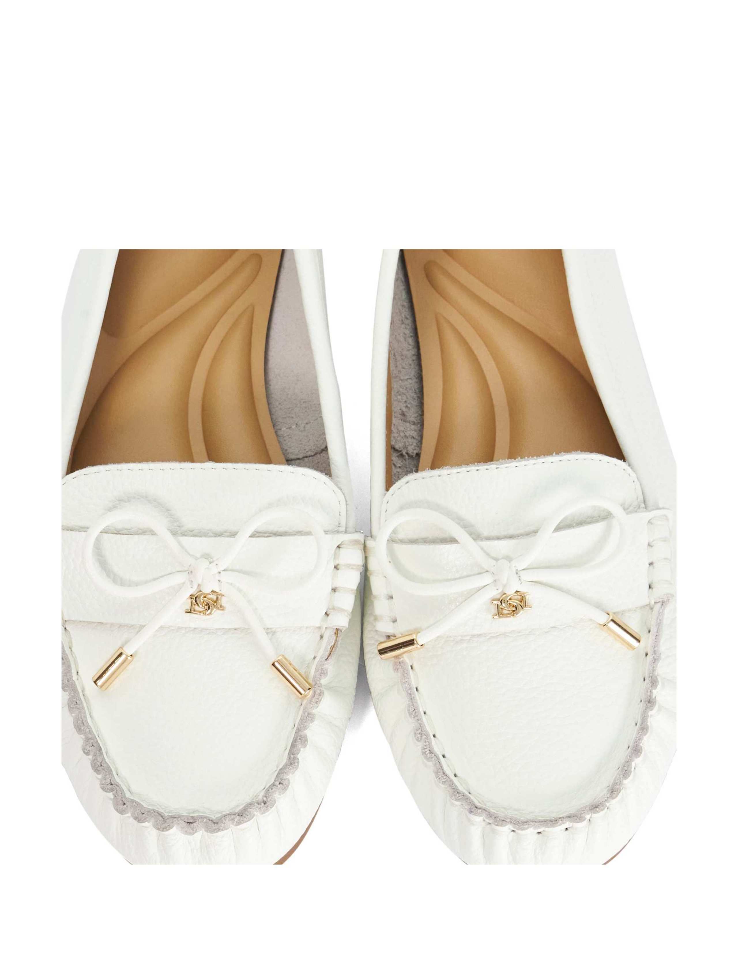 Leather Bow Flat Loafers 6 of 6