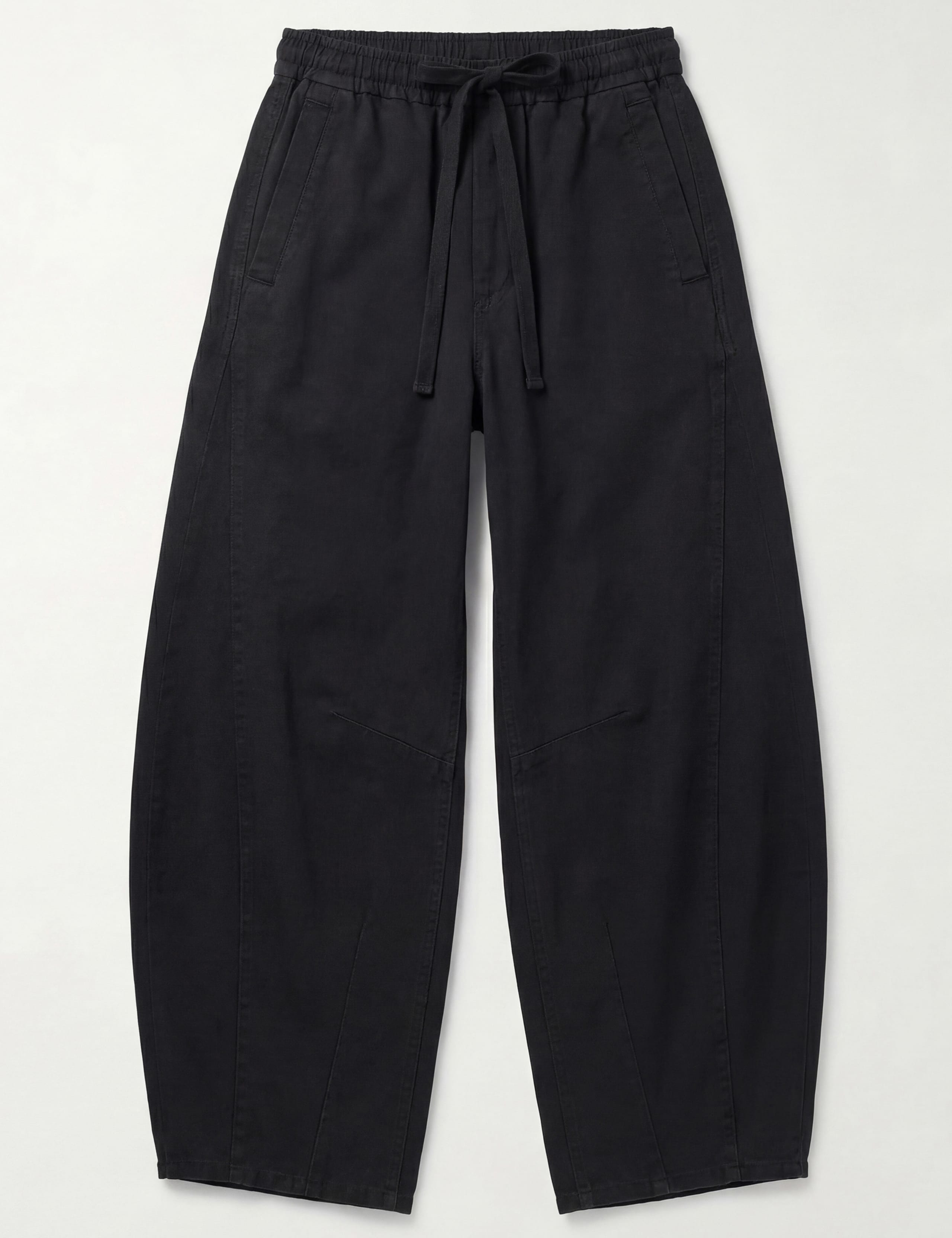 Pure Cotton Drawstring Barrel Leg Trousers 2 of 5