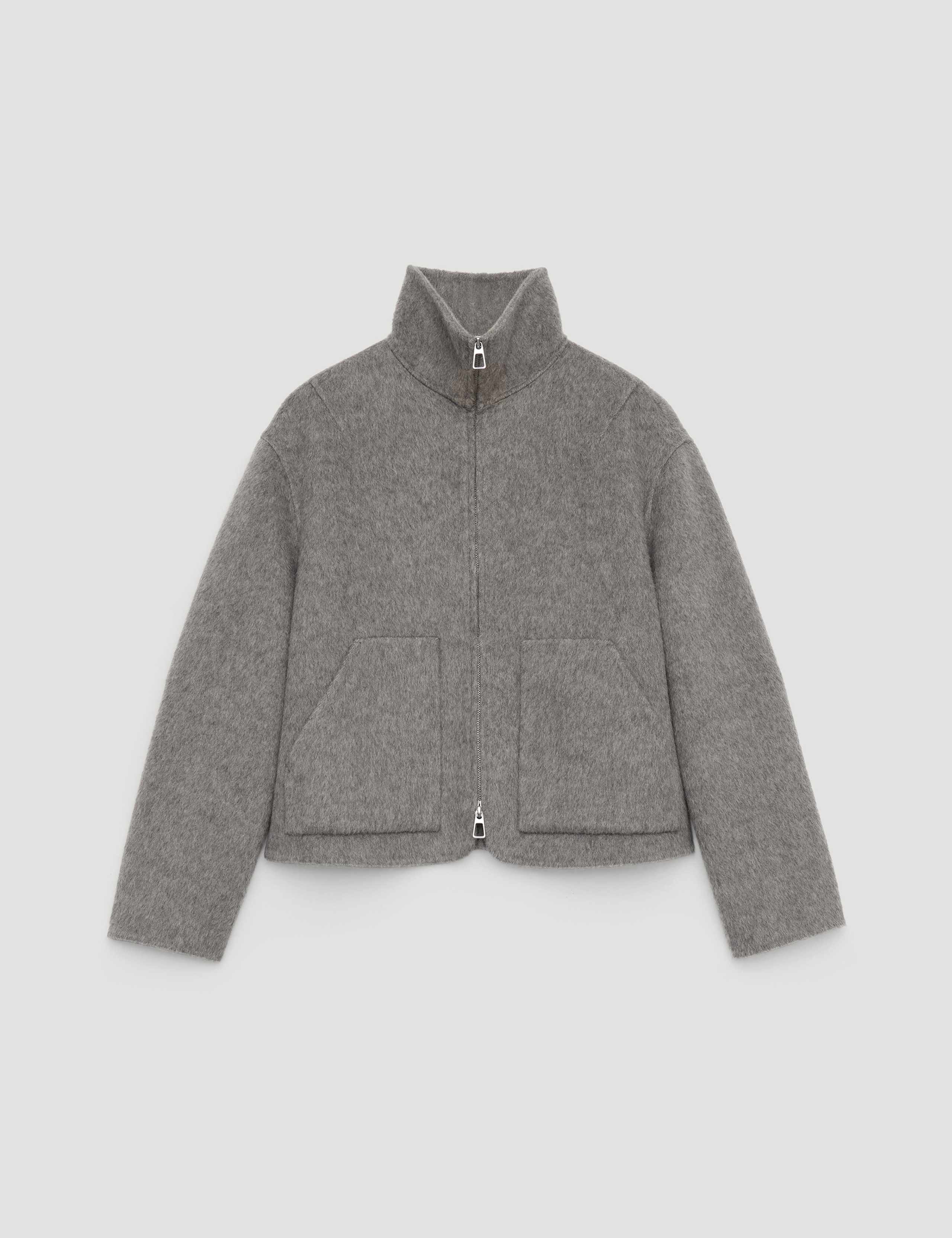 Pure Wool Funnel Neck Short Jacket 7 of 8