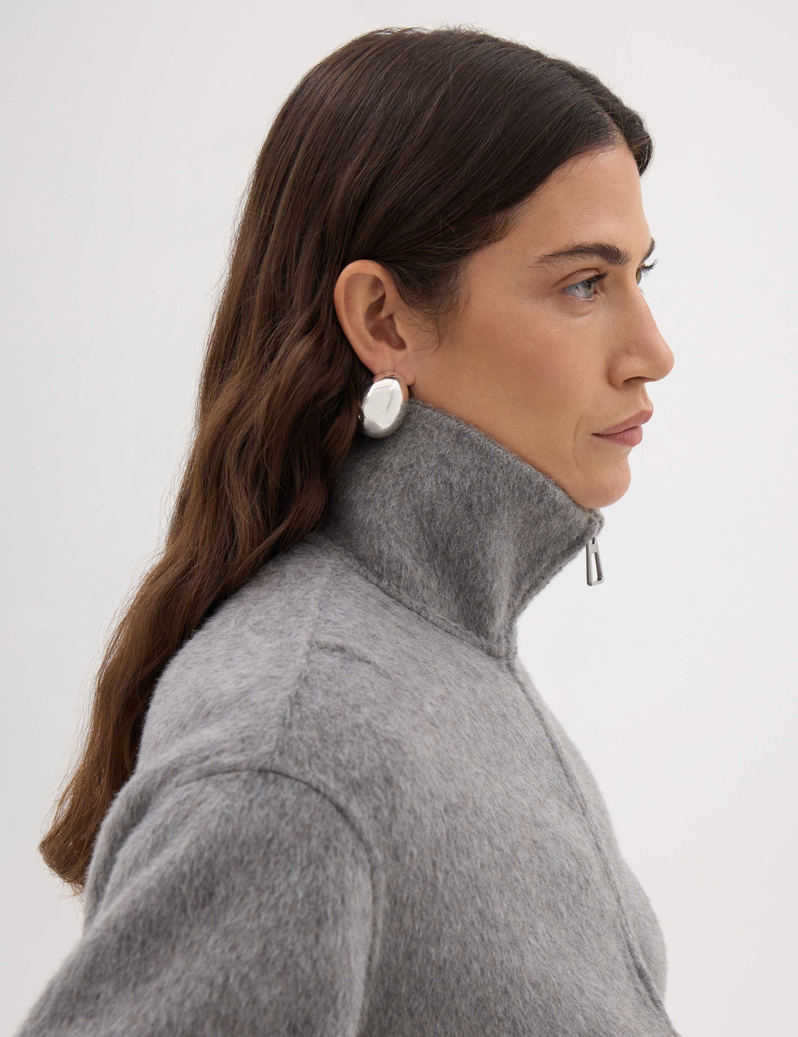 Pure Wool Funnel Neck Short Jacket 8 of 8