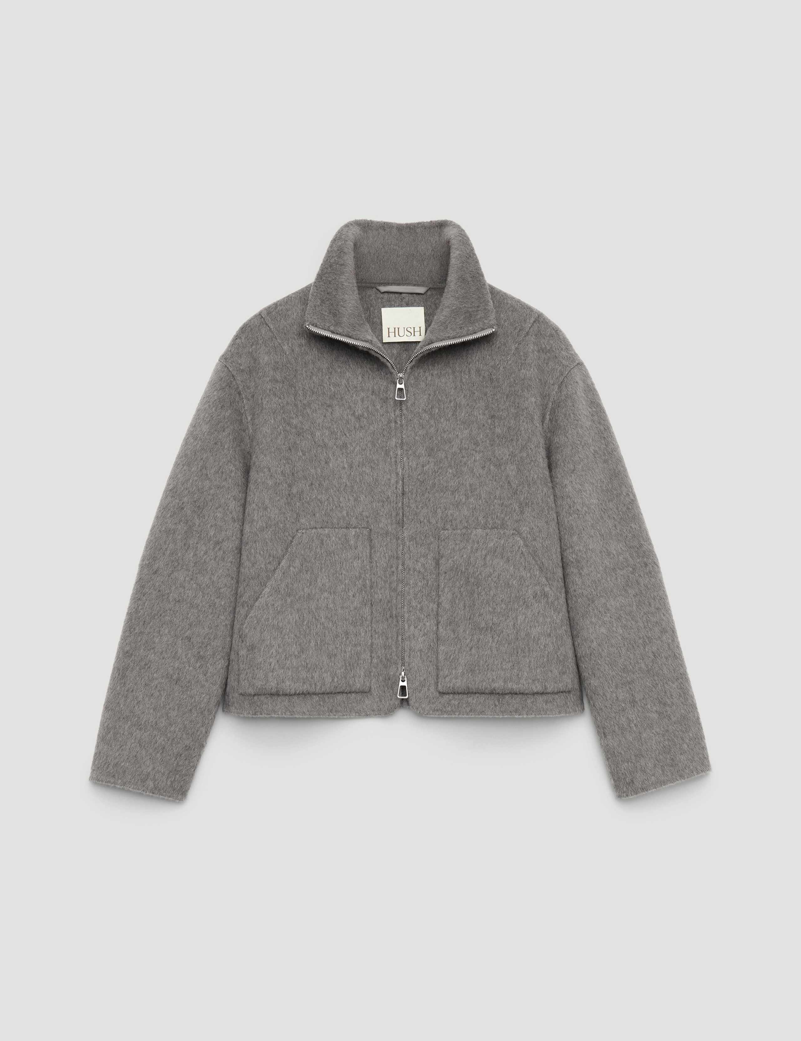 Pure Wool Funnel Neck Short Jacket 2 of 8