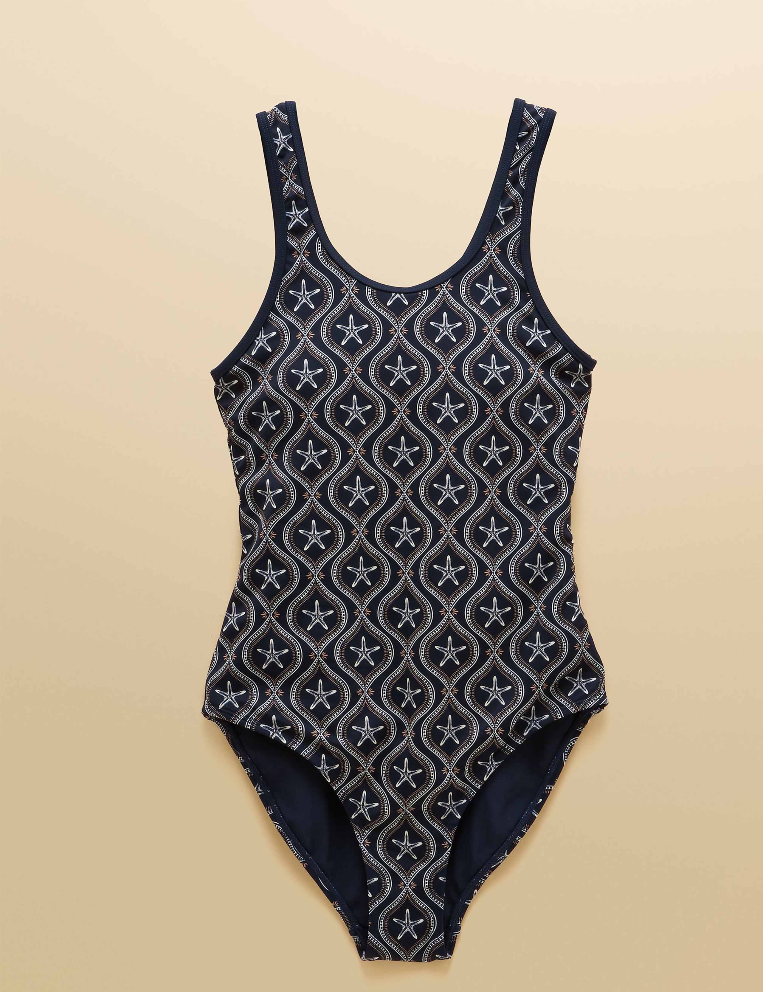 Printed Cut Out Scoop Neck Swimsuit 2 of 7