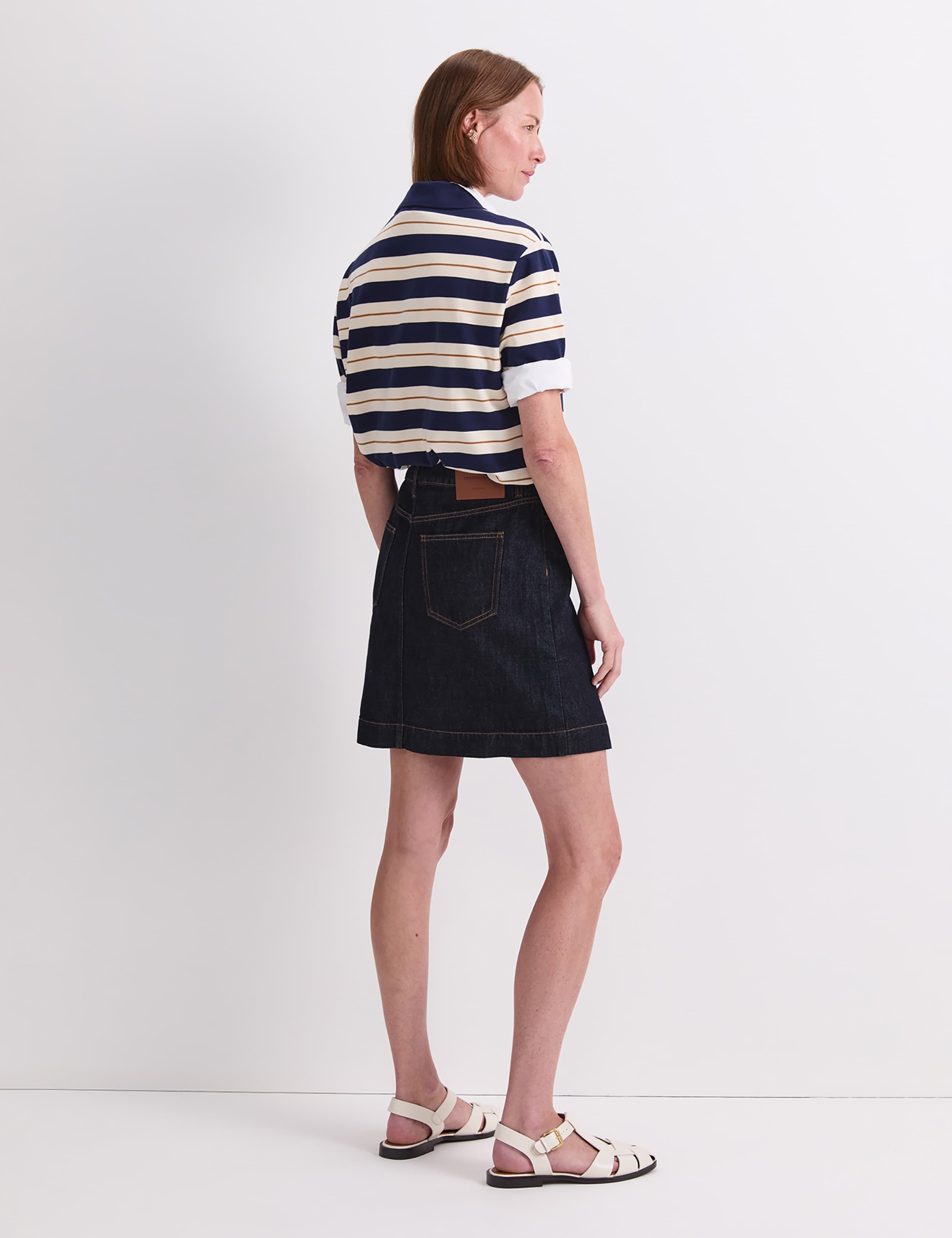 Denim Mini Wrap Skirt 3 of 6