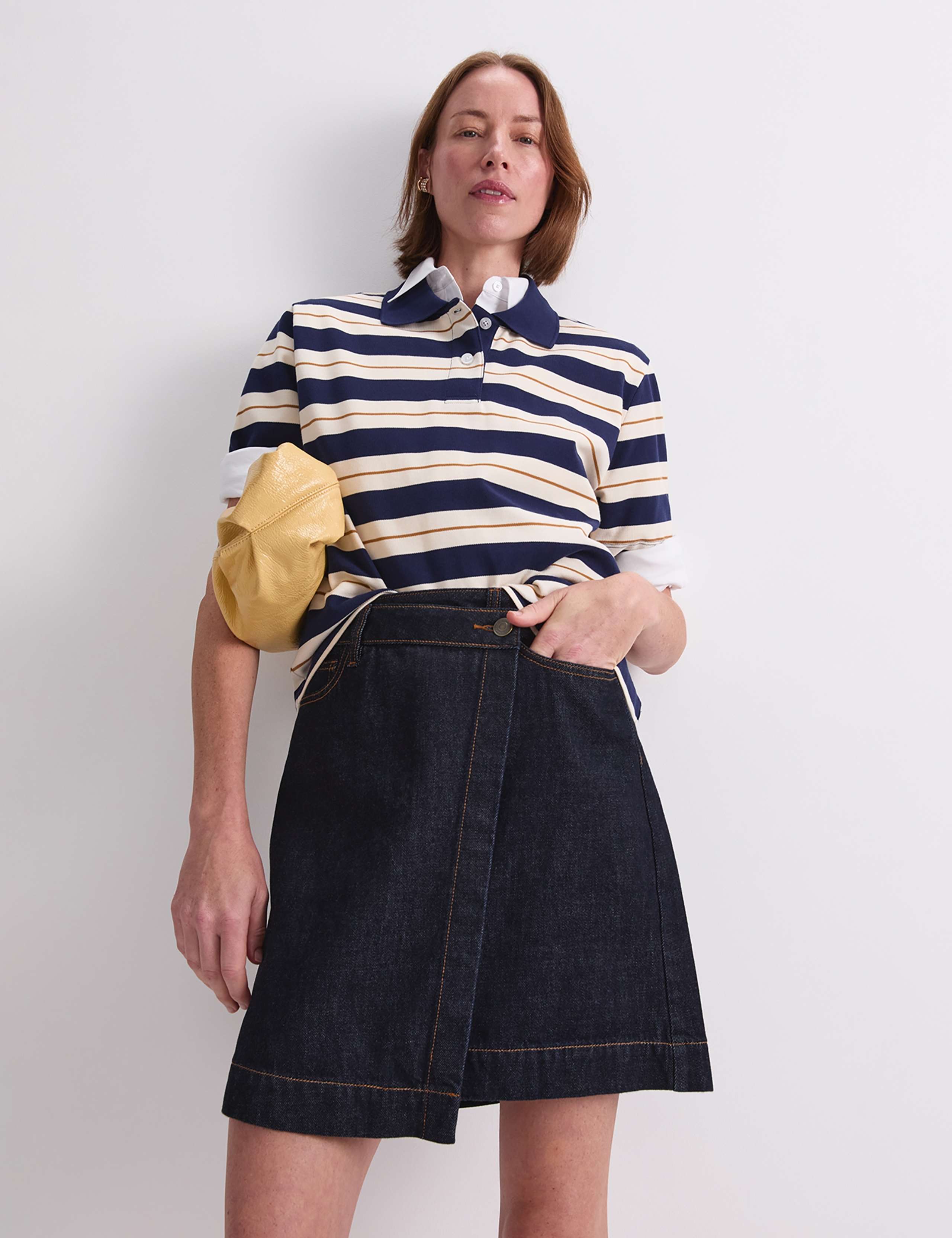 Denim Mini Wrap Skirt 5 of 6
