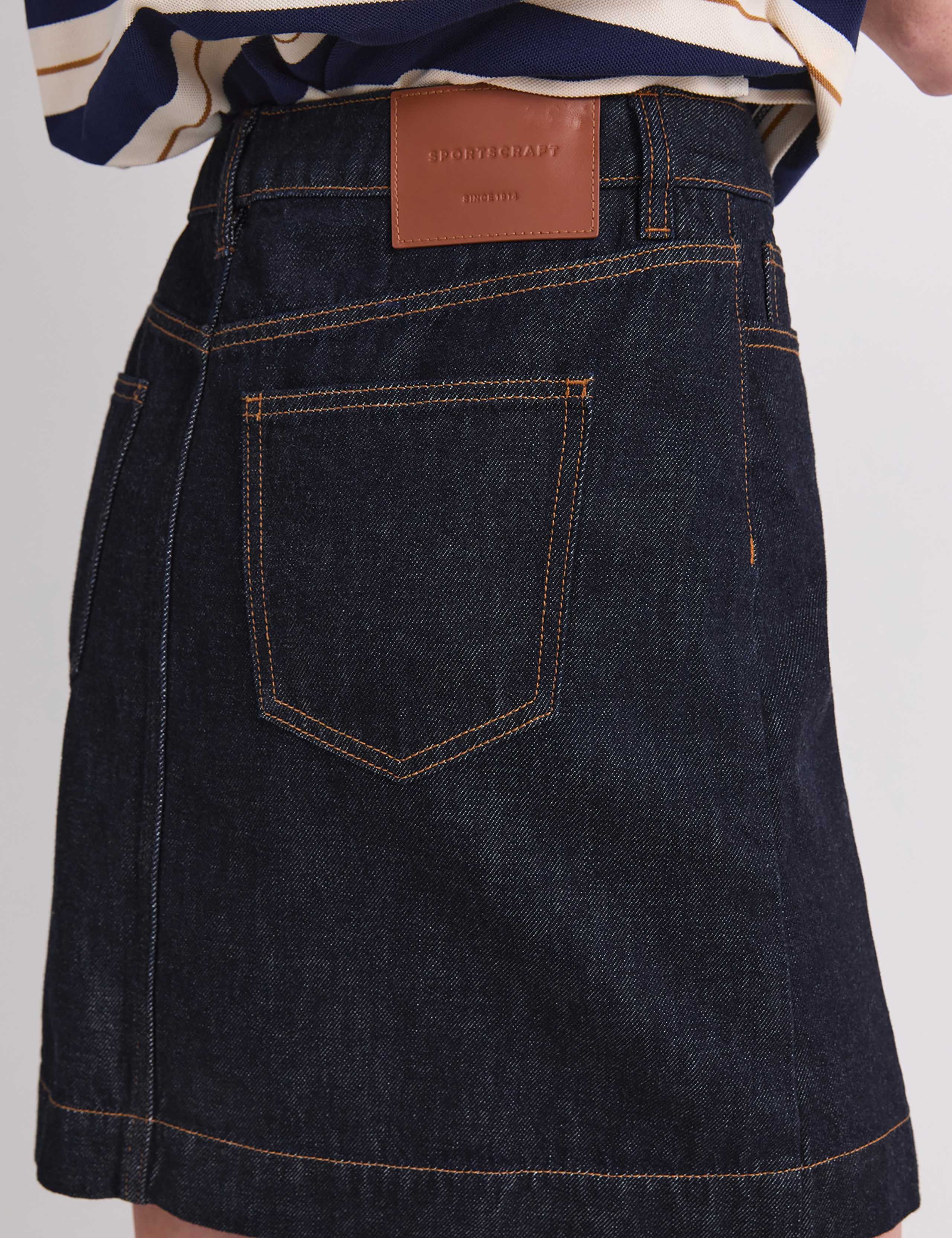 Denim Mini Wrap Skirt 6 of 6