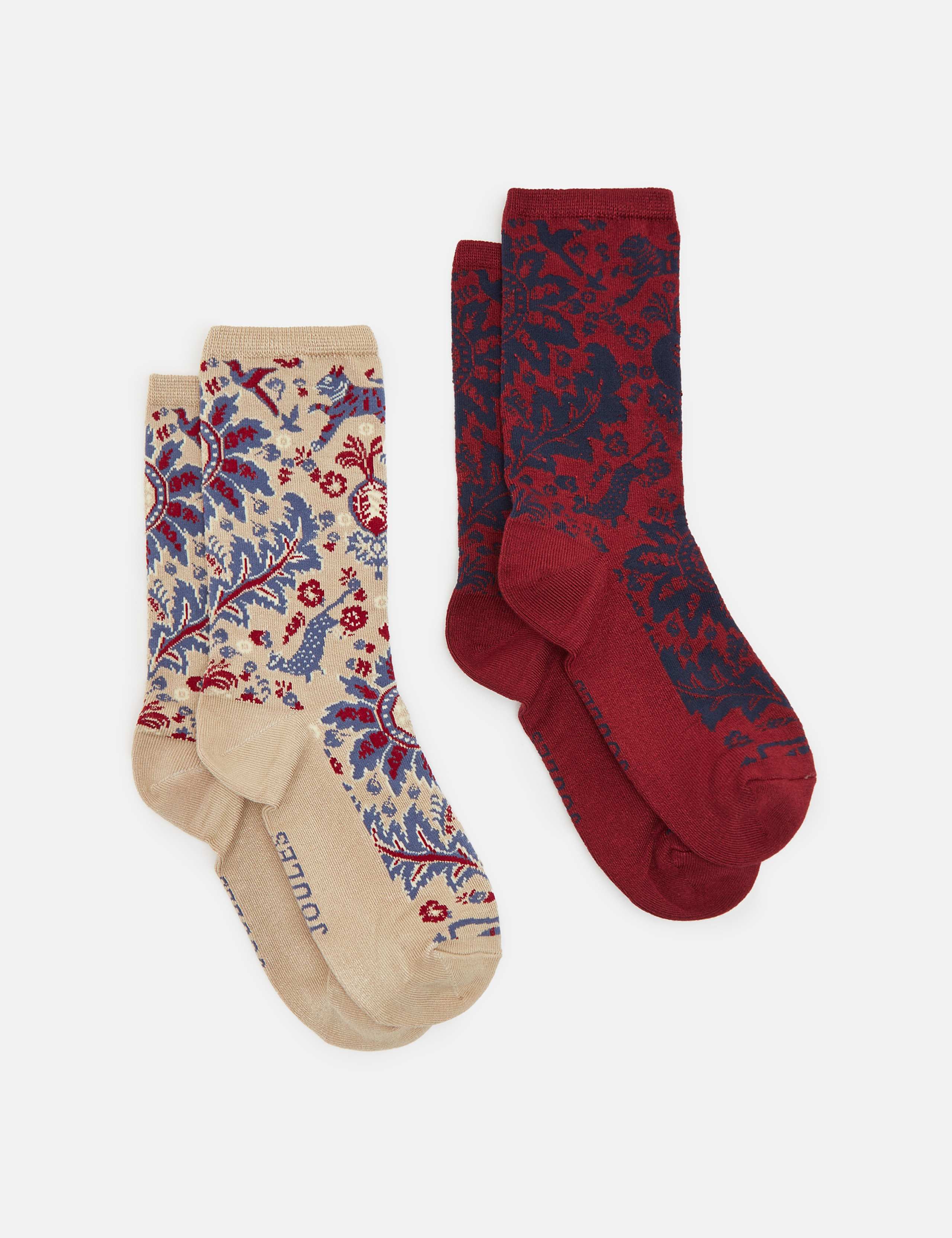 2pk Patterned Ankle High Socks 1 of 3