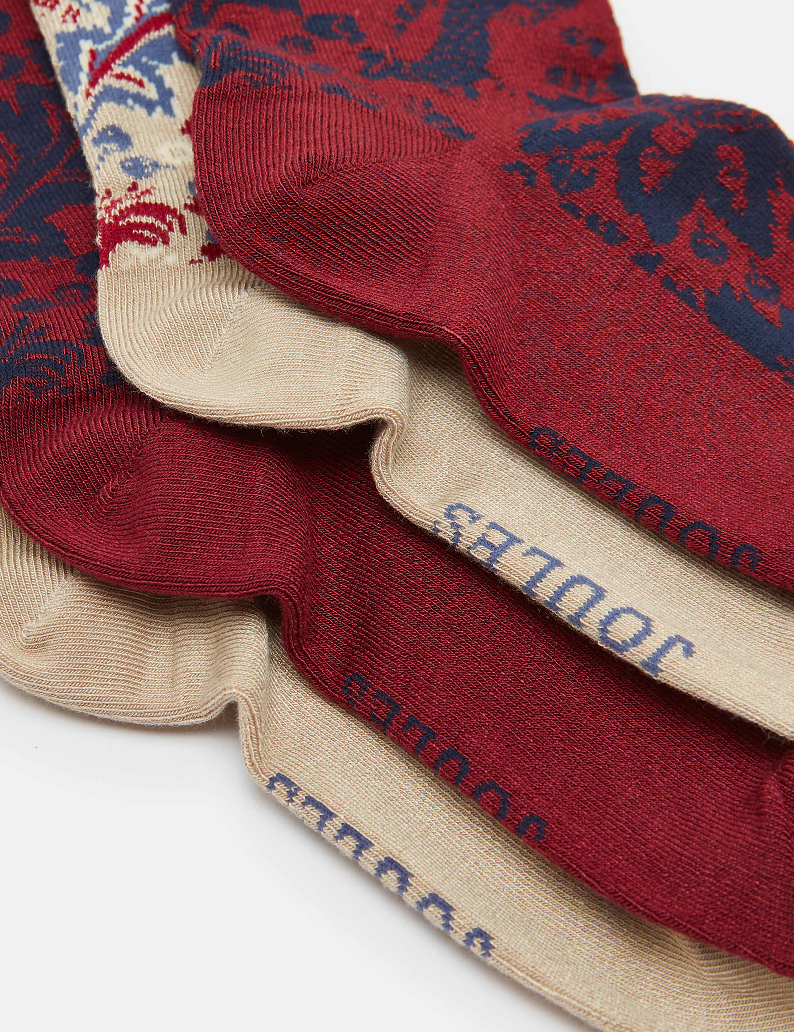 2pk Patterned Ankle High Socks 3 of 3