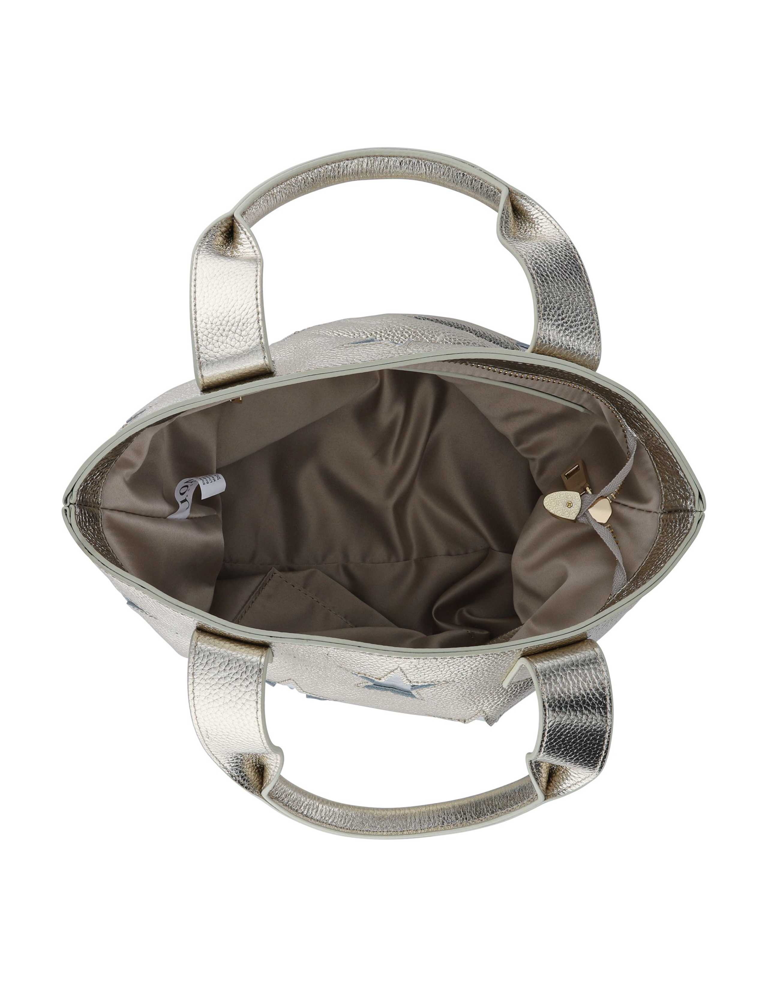 Leather Metallic Star Mini Tote Bag 2 of 3