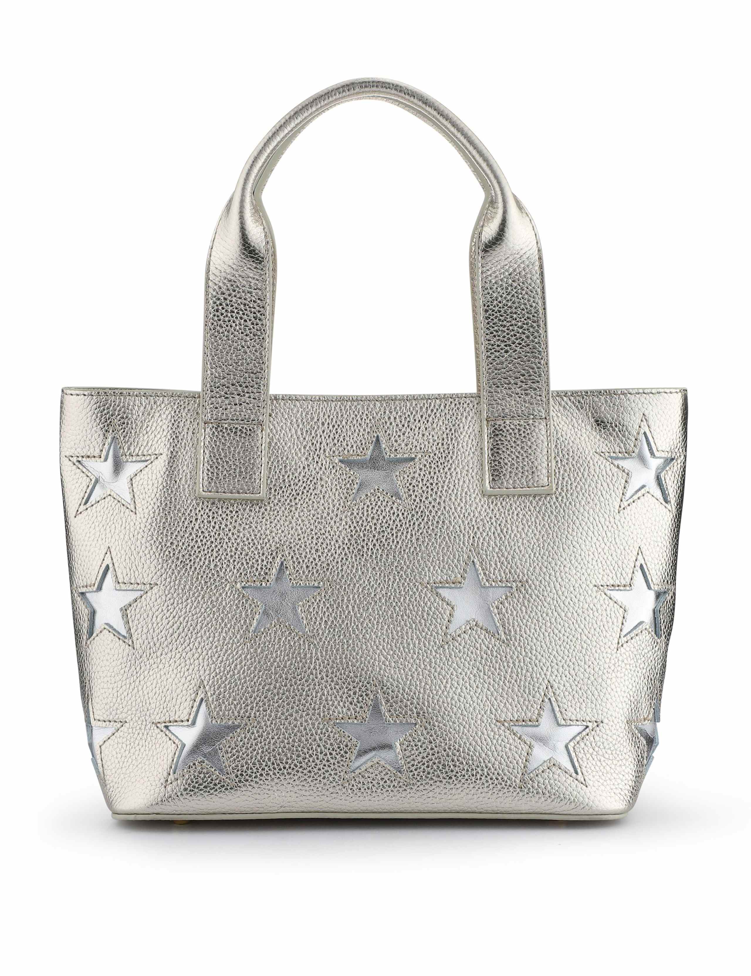 Leather Metallic Star Mini Tote Bag 3 of 3