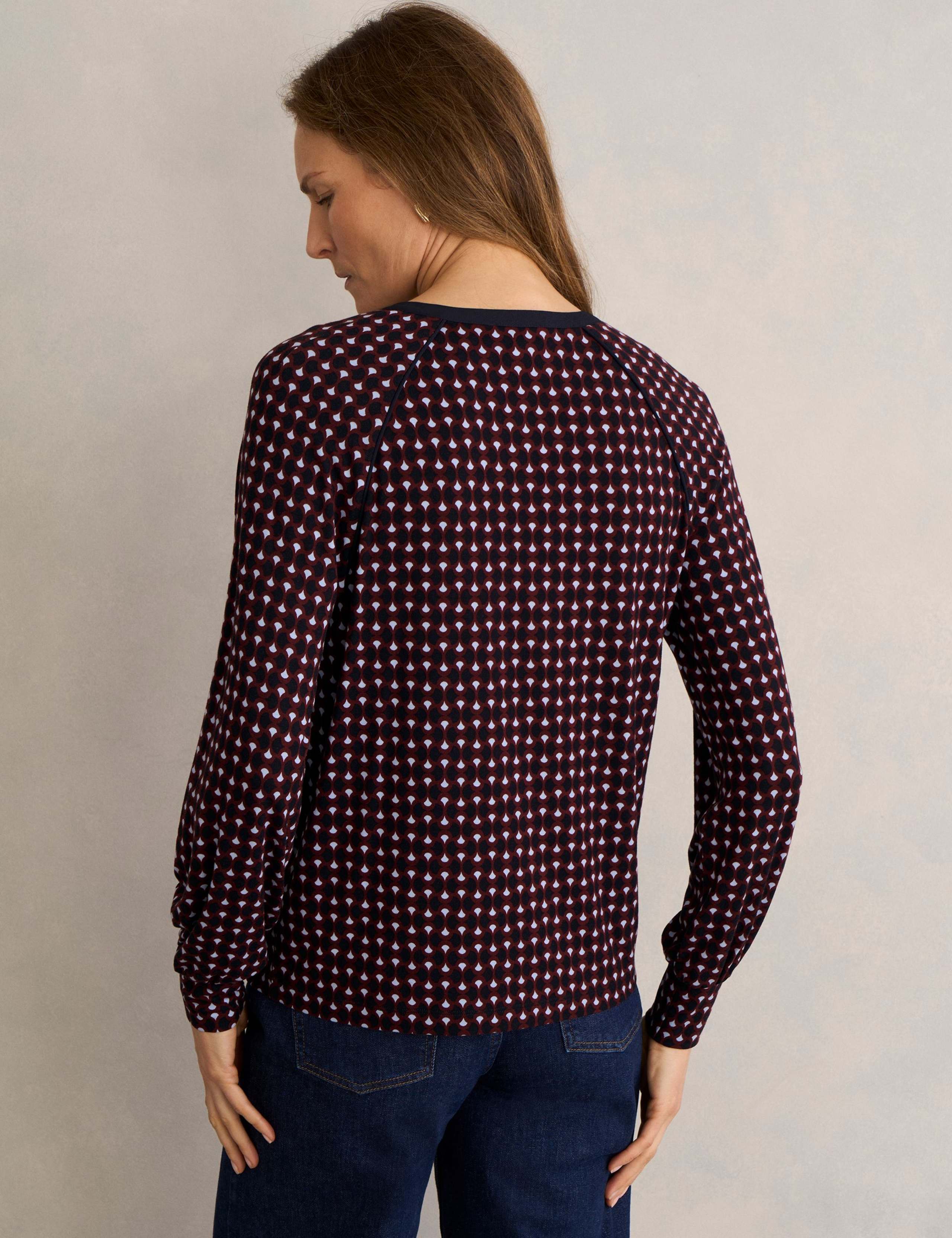 Geometric V-Neck Blouse 3 of 7