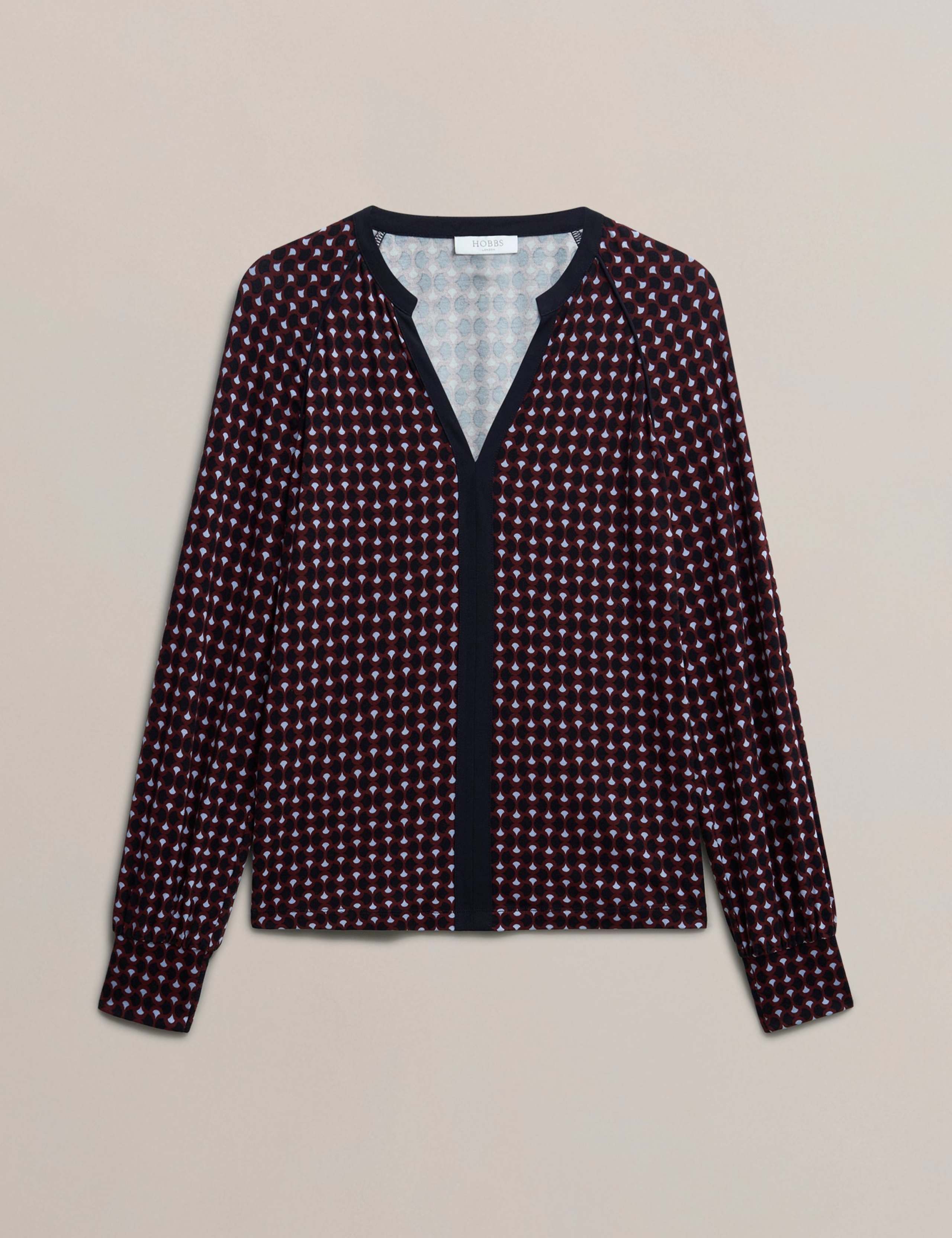 Geometric V-Neck Blouse 2 of 7