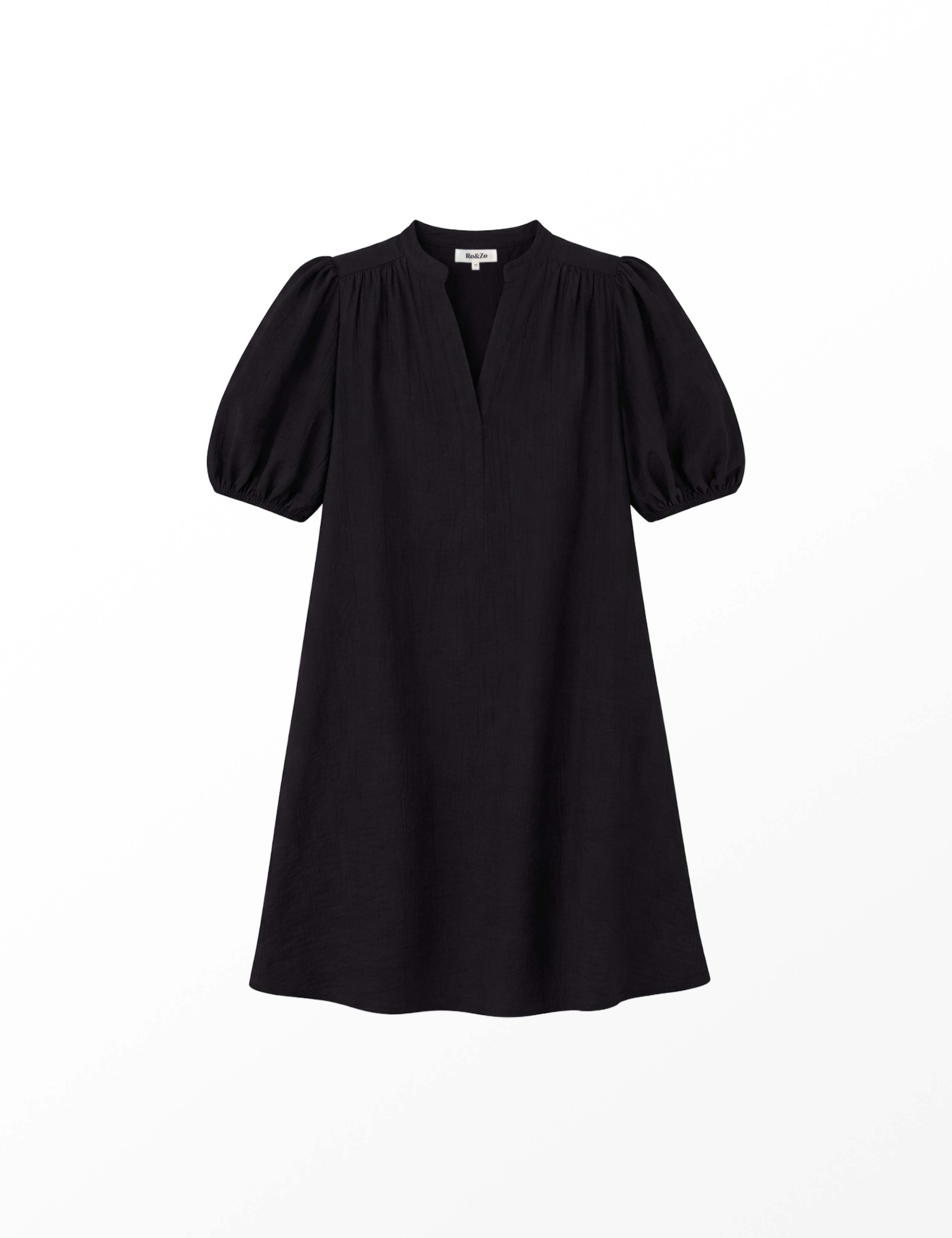 V-Neck Puff Sleeve Mini Relaxed Shift Dress 2 of 9