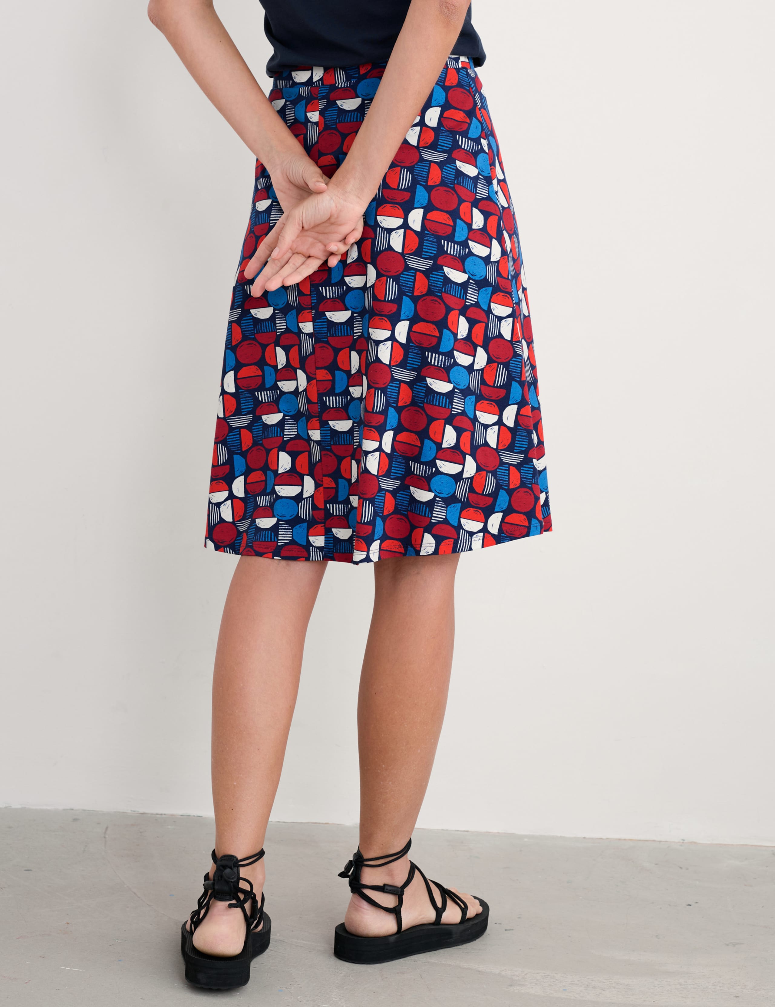 Cotton Rich Printed Knee Length Skirt 4 of 4