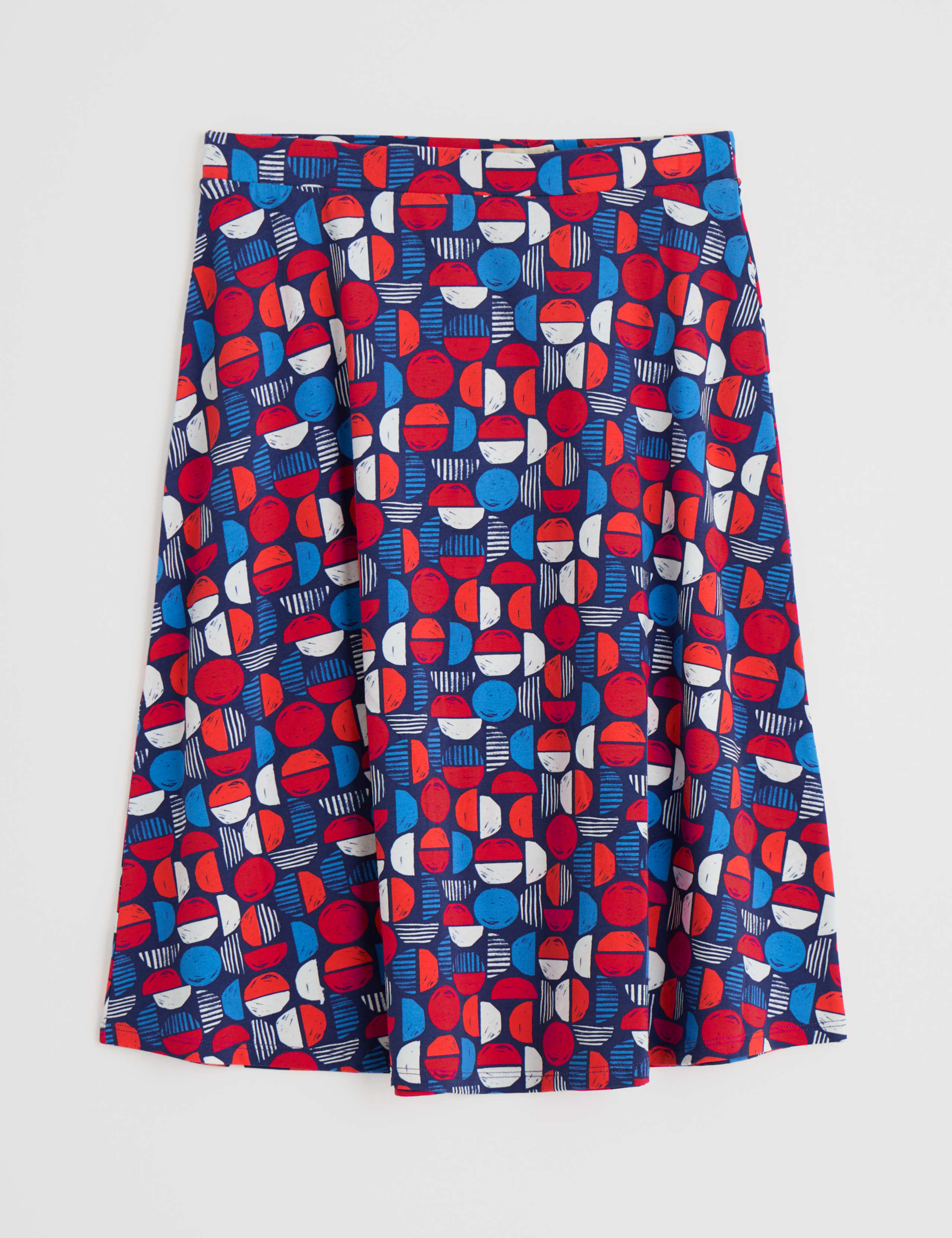 Cotton Rich Printed Knee Length Skirt 2 of 4