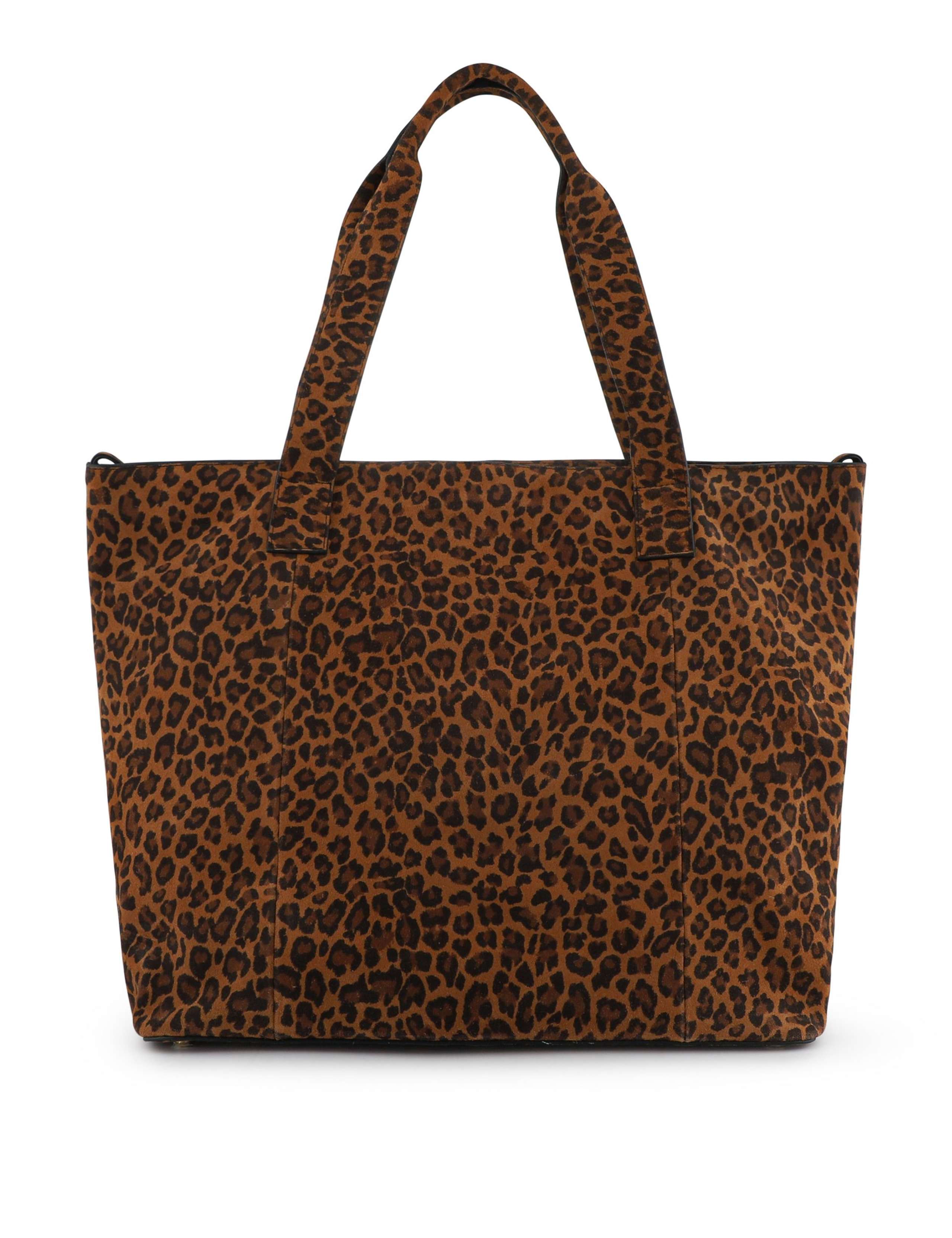 Leather Leopard Print Shoulder Bag 2 of 4