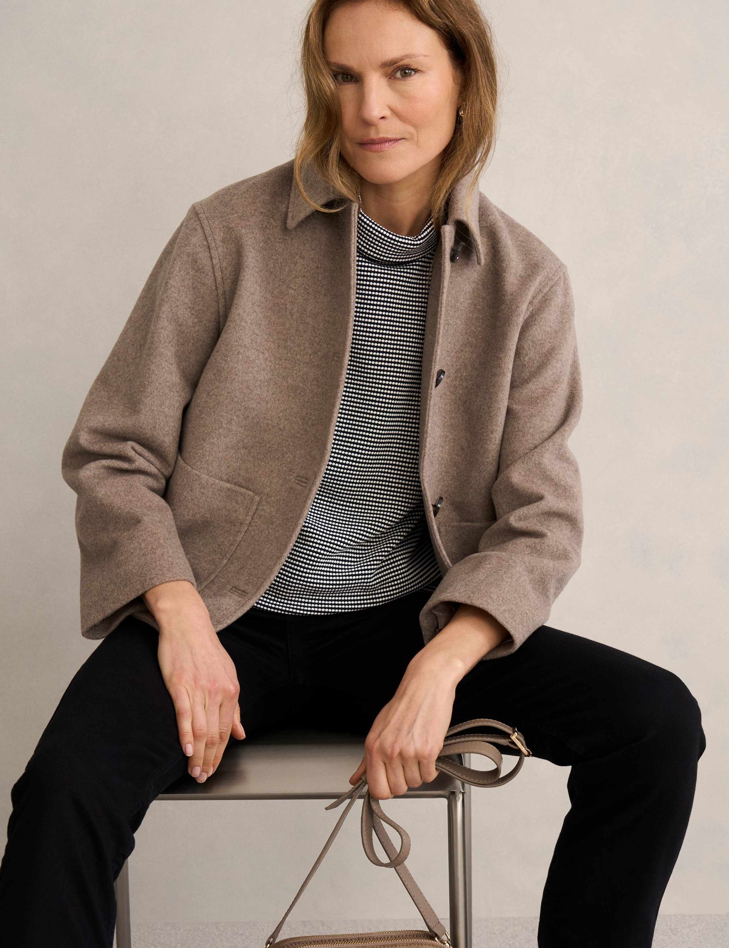 Cotton Blend Polka Dot High Neck Top 4 of 6