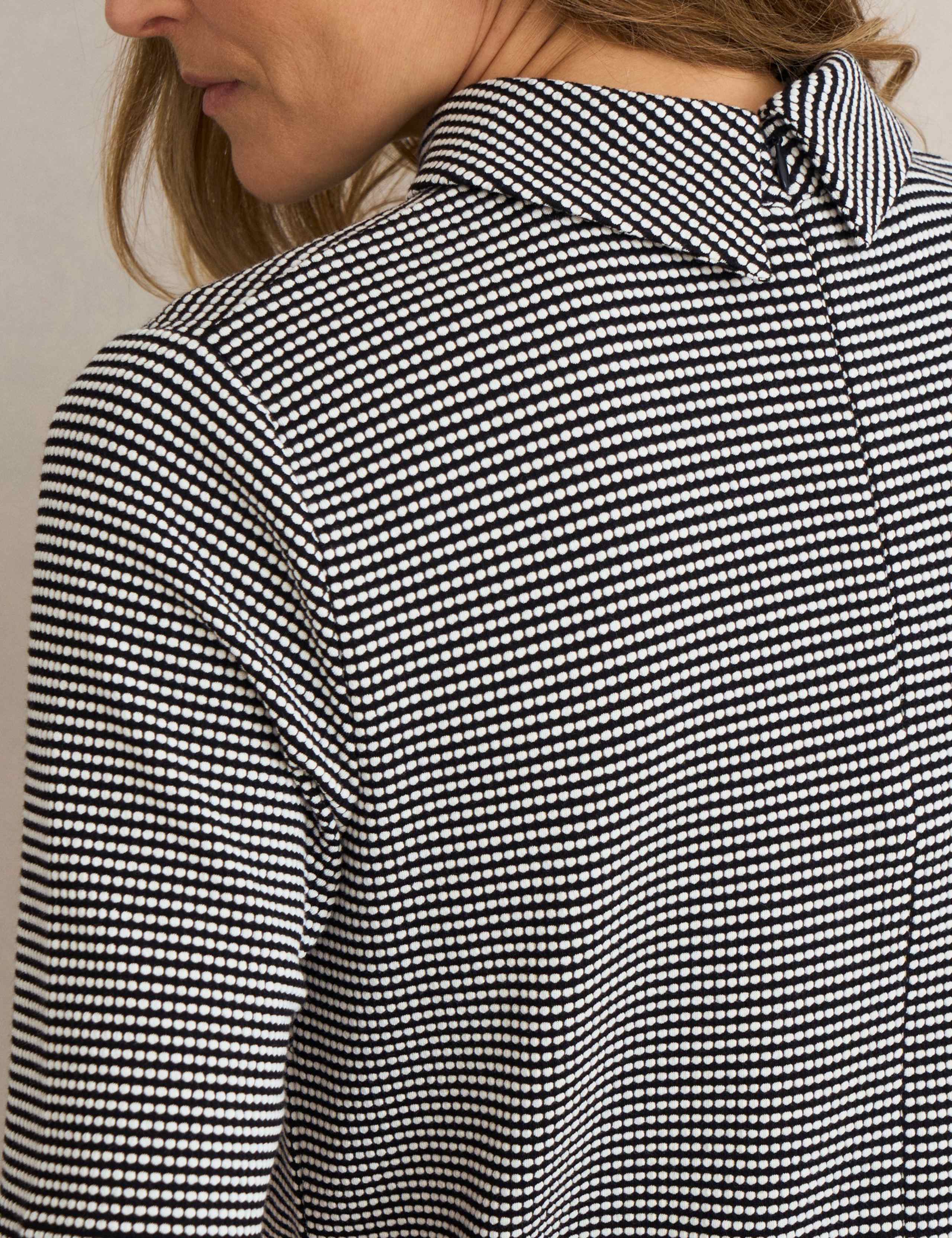 Cotton Blend Polka Dot High Neck Top 6 of 6