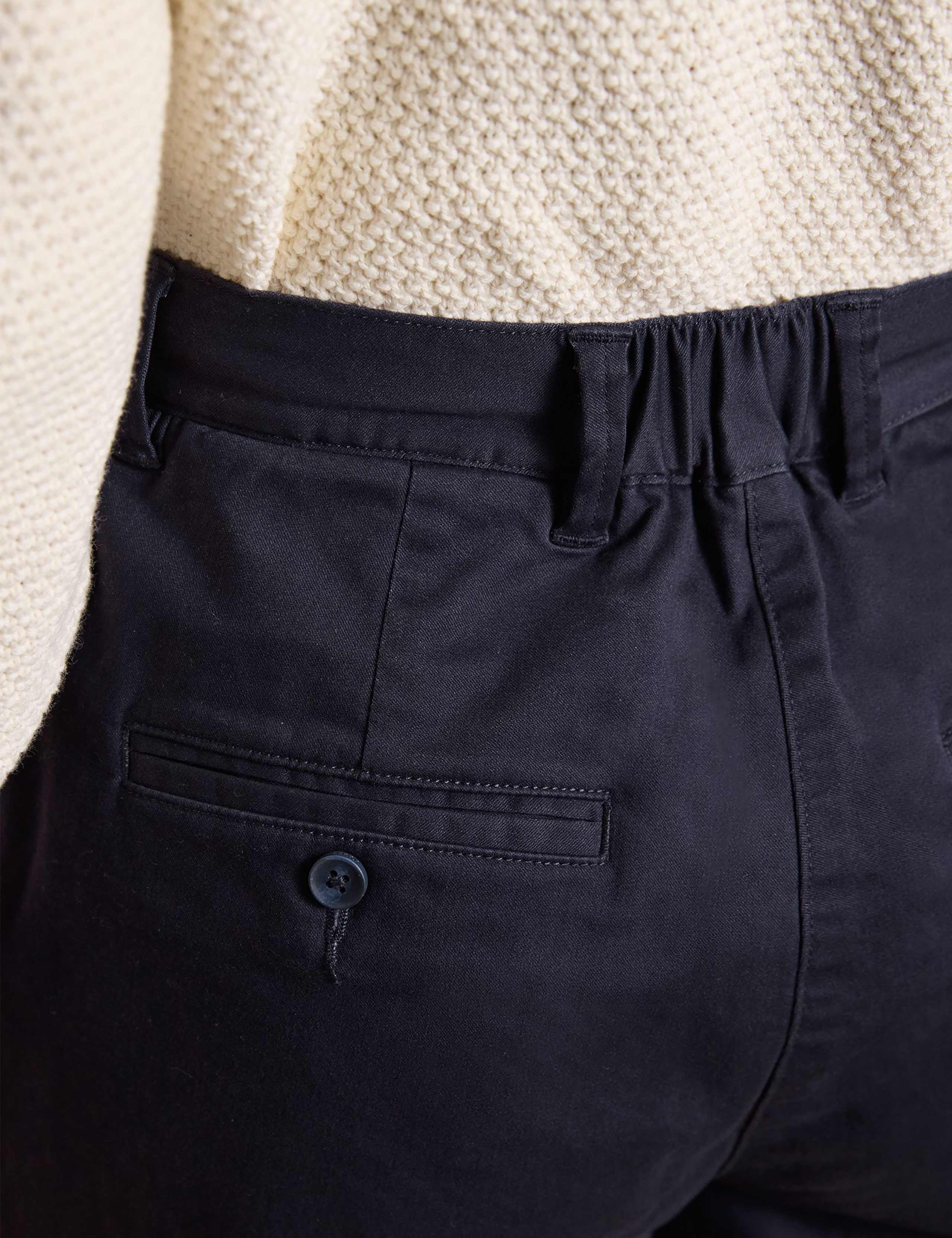 Cotton Rich Wide Leg Cropped Chinos 5 of 6