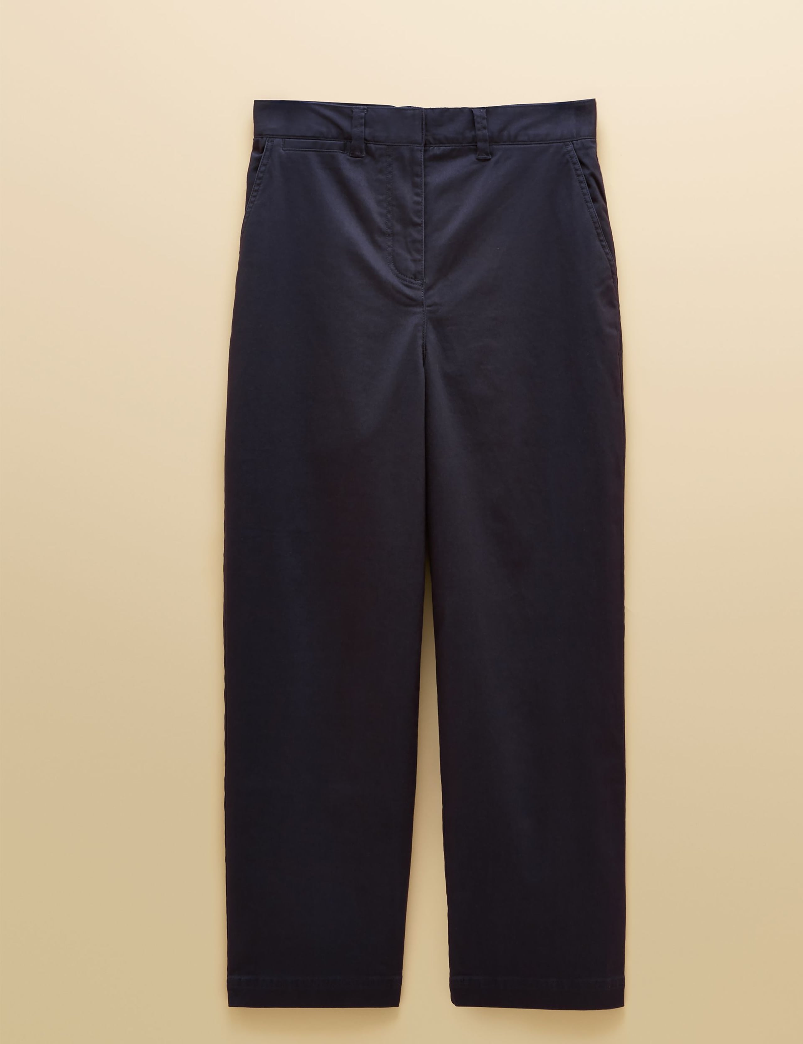 Cotton Rich Wide Leg Cropped Chinos 2 of 6