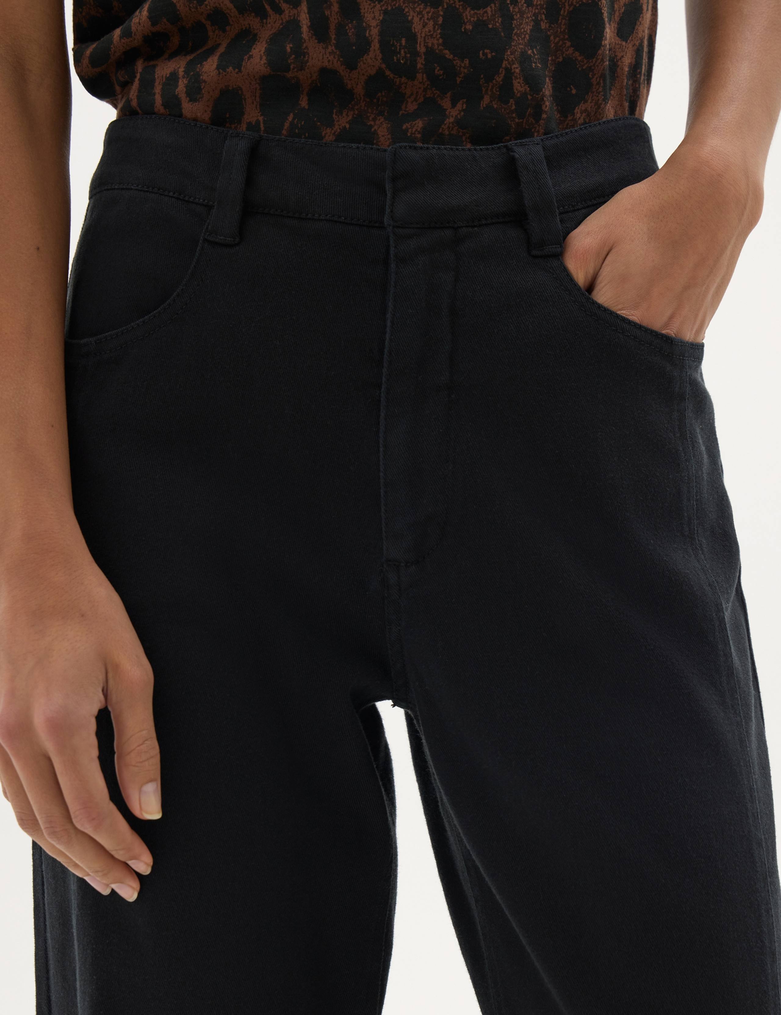 Cotton Rich Barrel Leg Cropped Trousers 3 of 5
