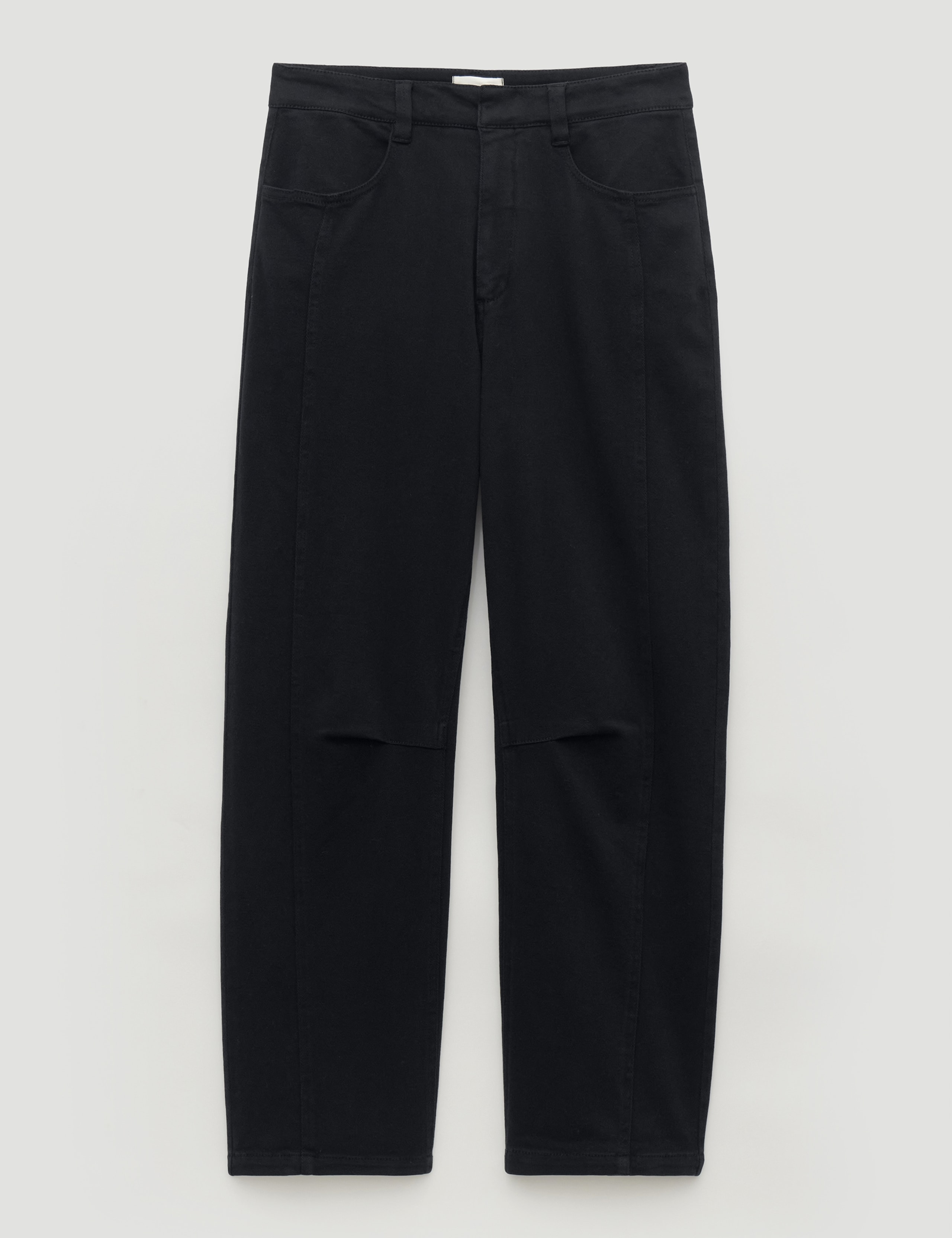 Cotton Rich Barrel Leg Cropped Trousers 2 of 5