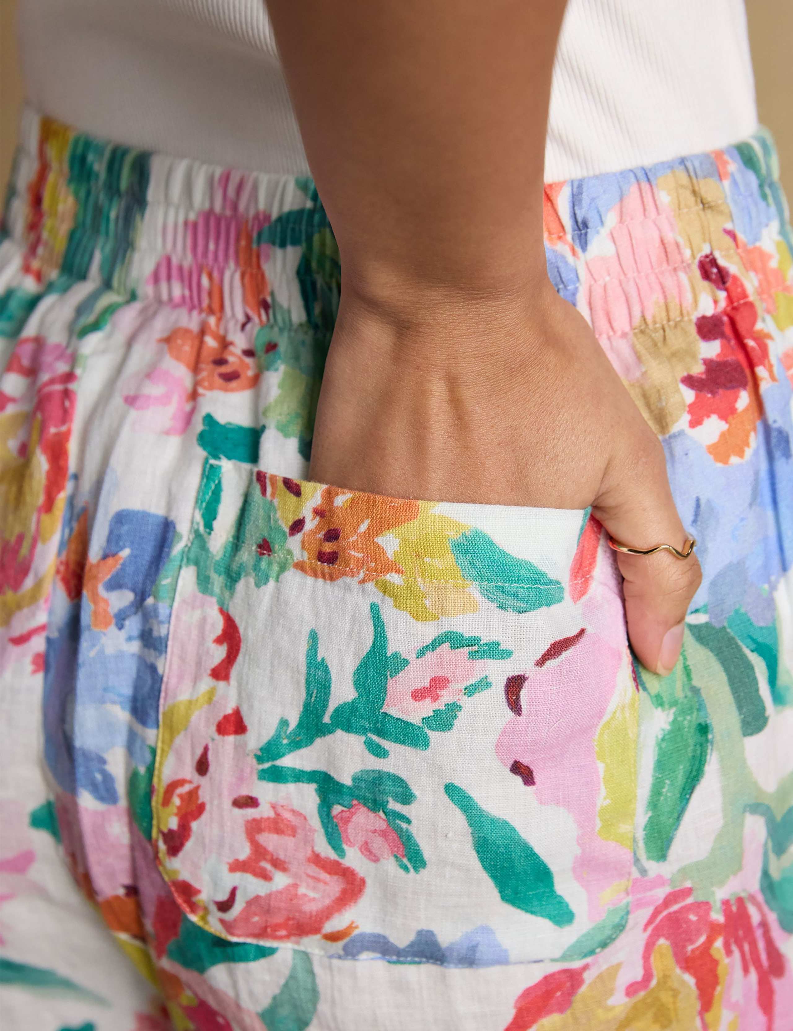 Pure Linen Floral Shorts 6 of 7