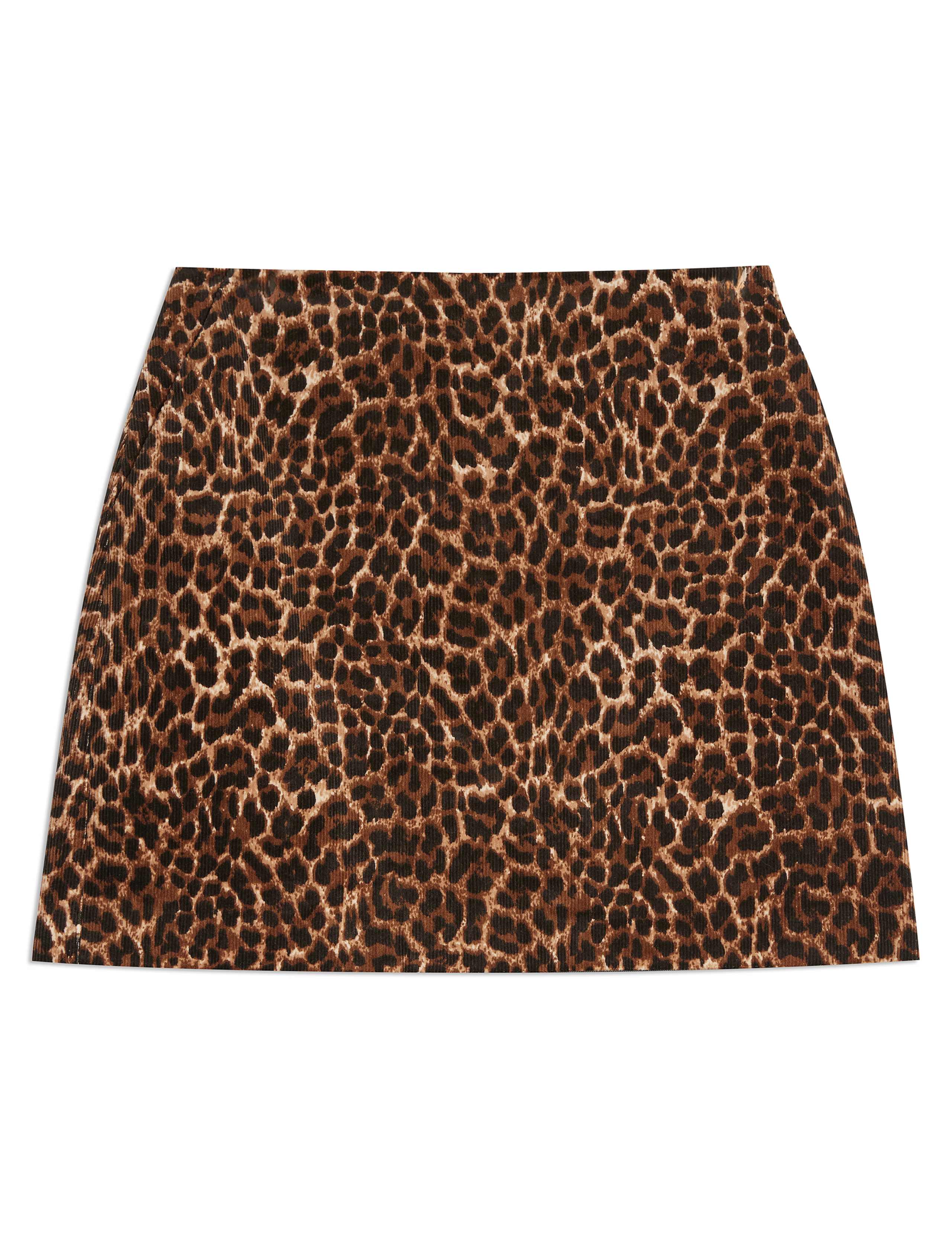 Cord Animal Print Mini A-Line Skirt 2 of 4