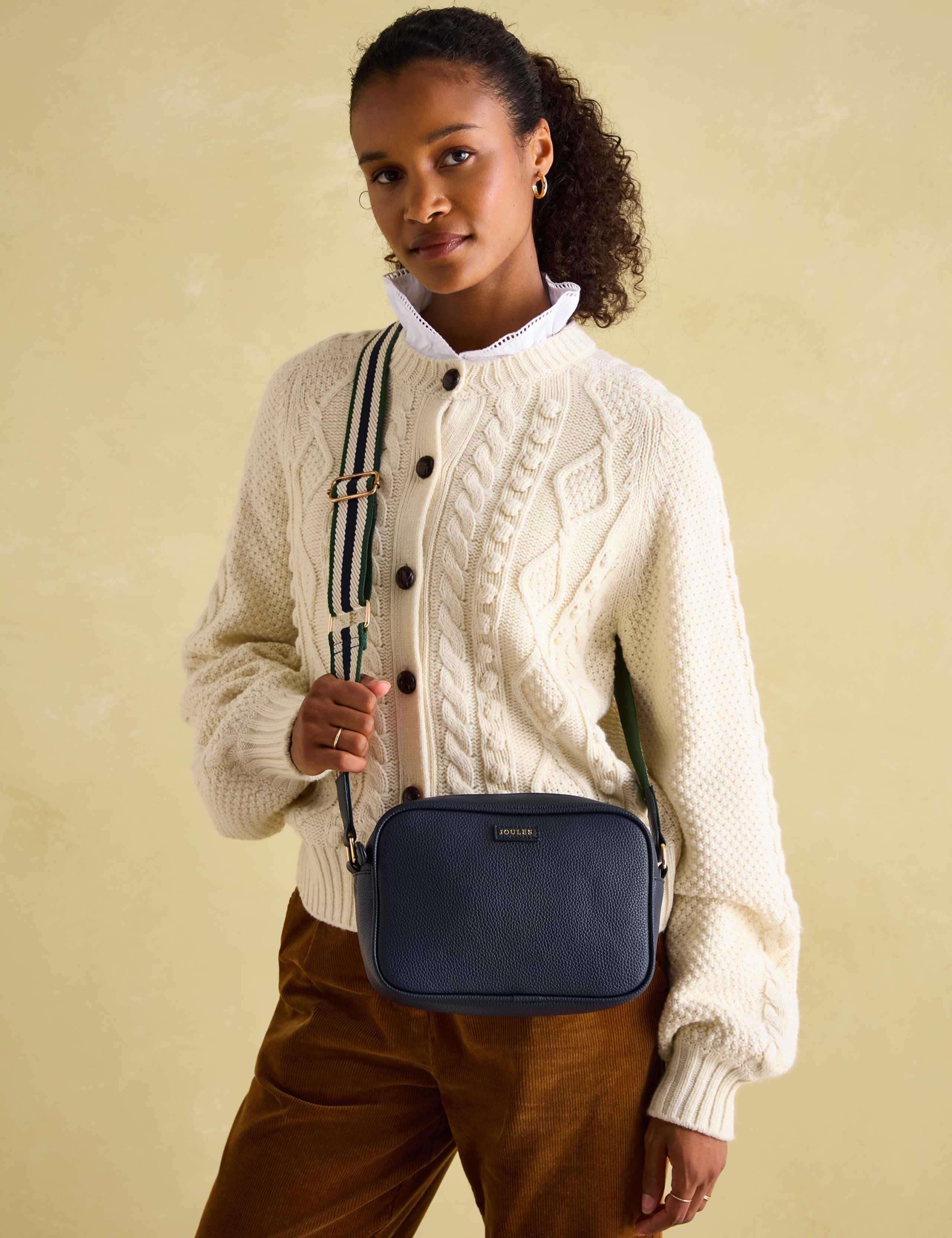 Webbing Strap Textured Cross Body Bag 1 of 8