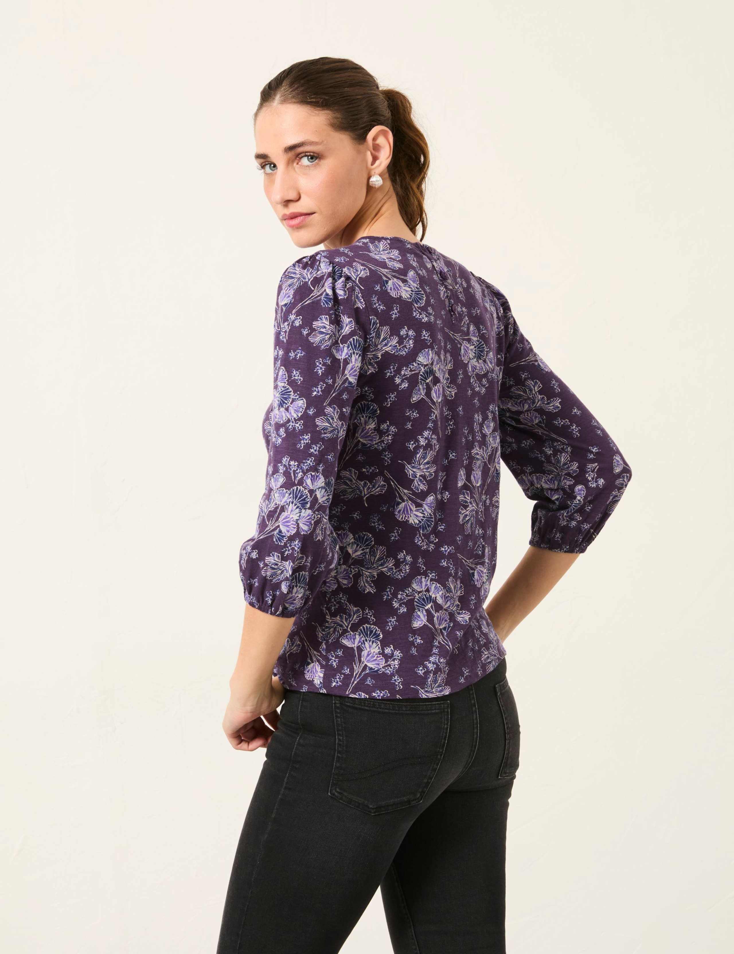 Modal Blend Crew Neck Floral Top 6 of 6