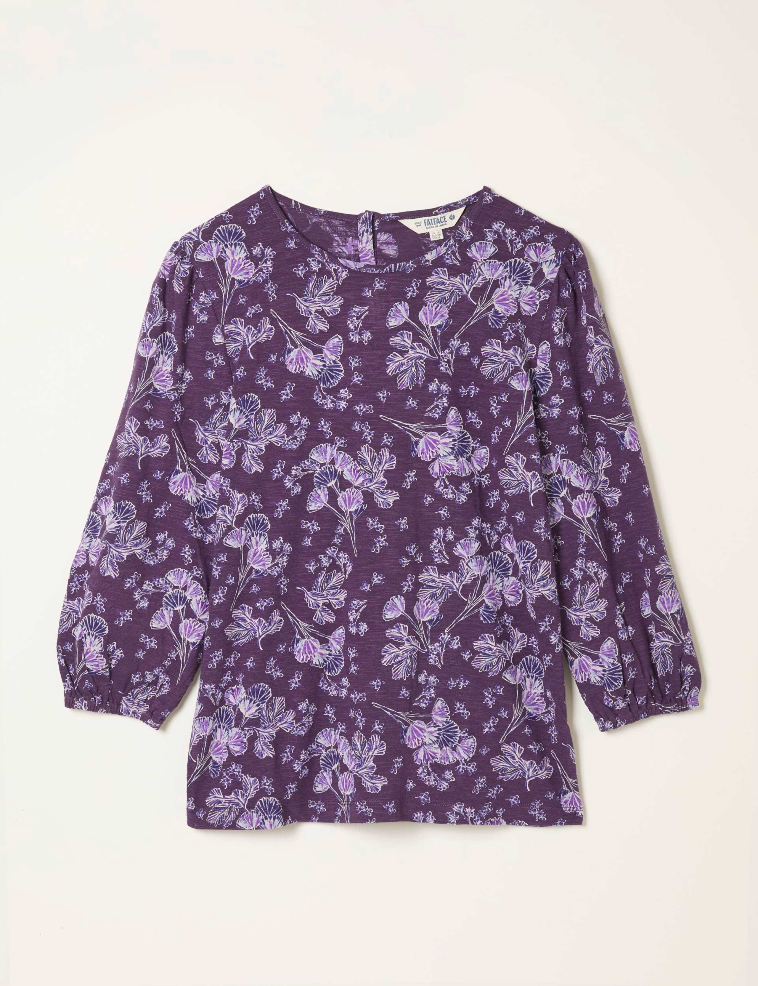Modal Blend Crew Neck Floral Top 2 of 6