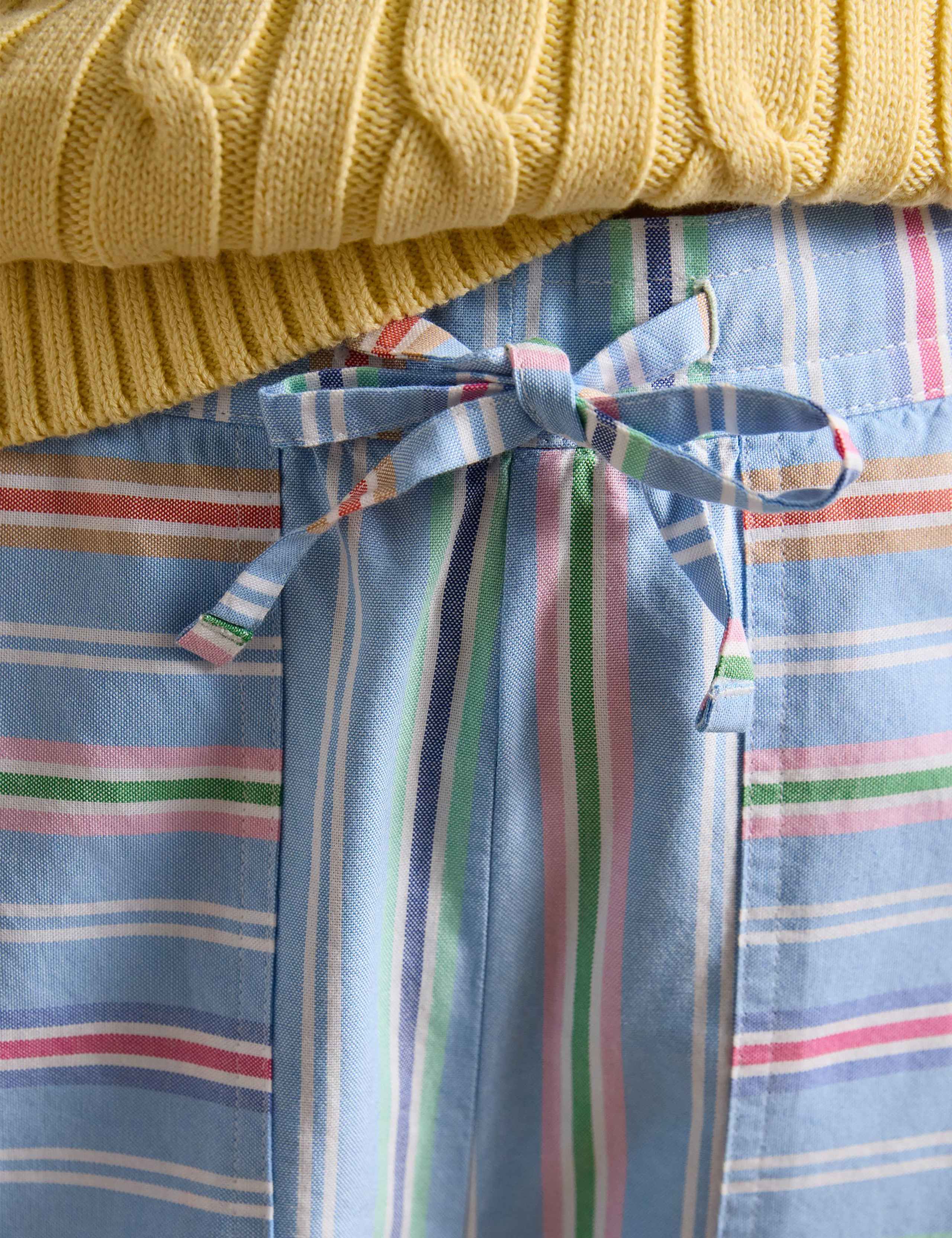 Pure Cotton Striped Wide Leg Trousers 5 of 8