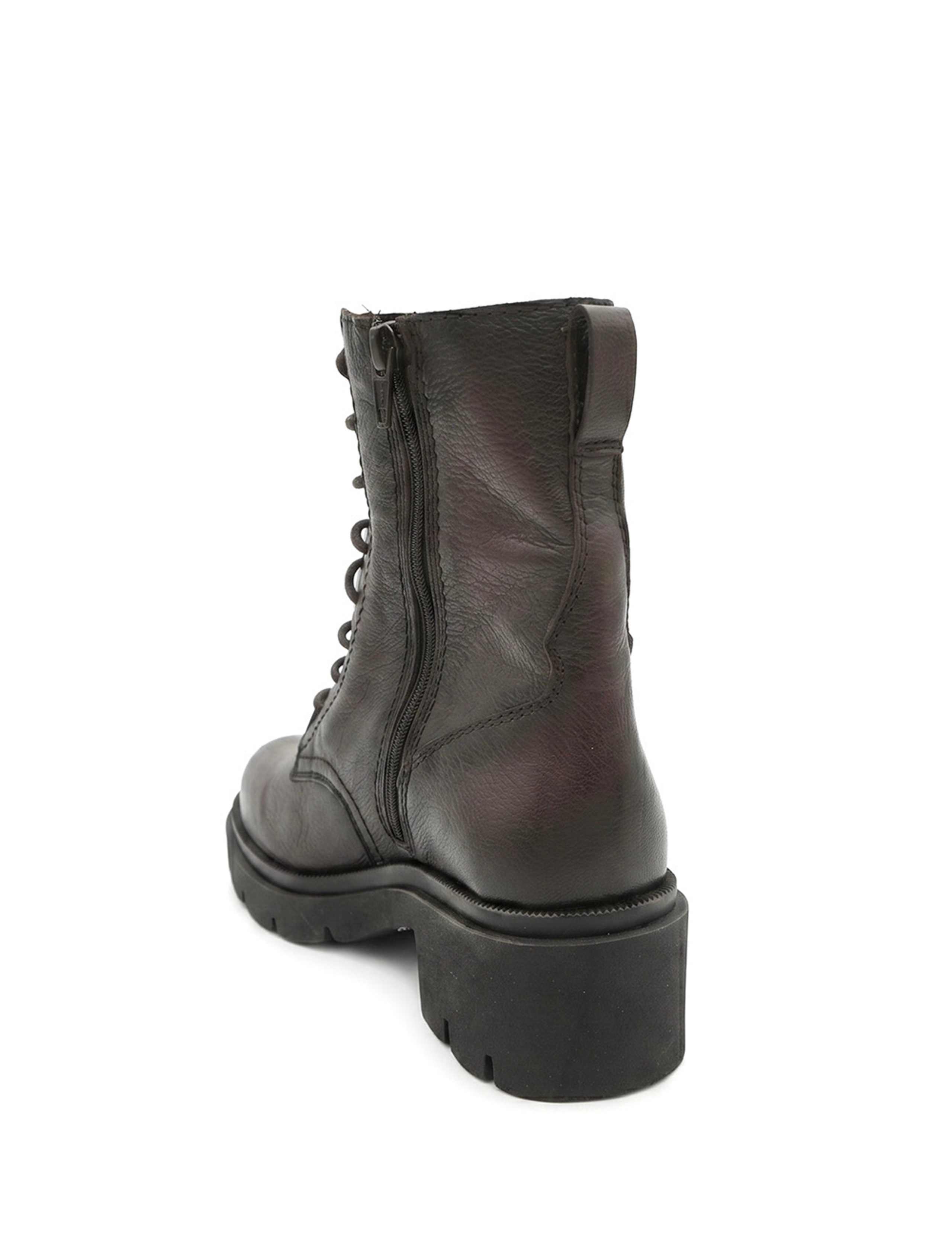 Leather Lace Up Block Heel Boots 4 of 6
