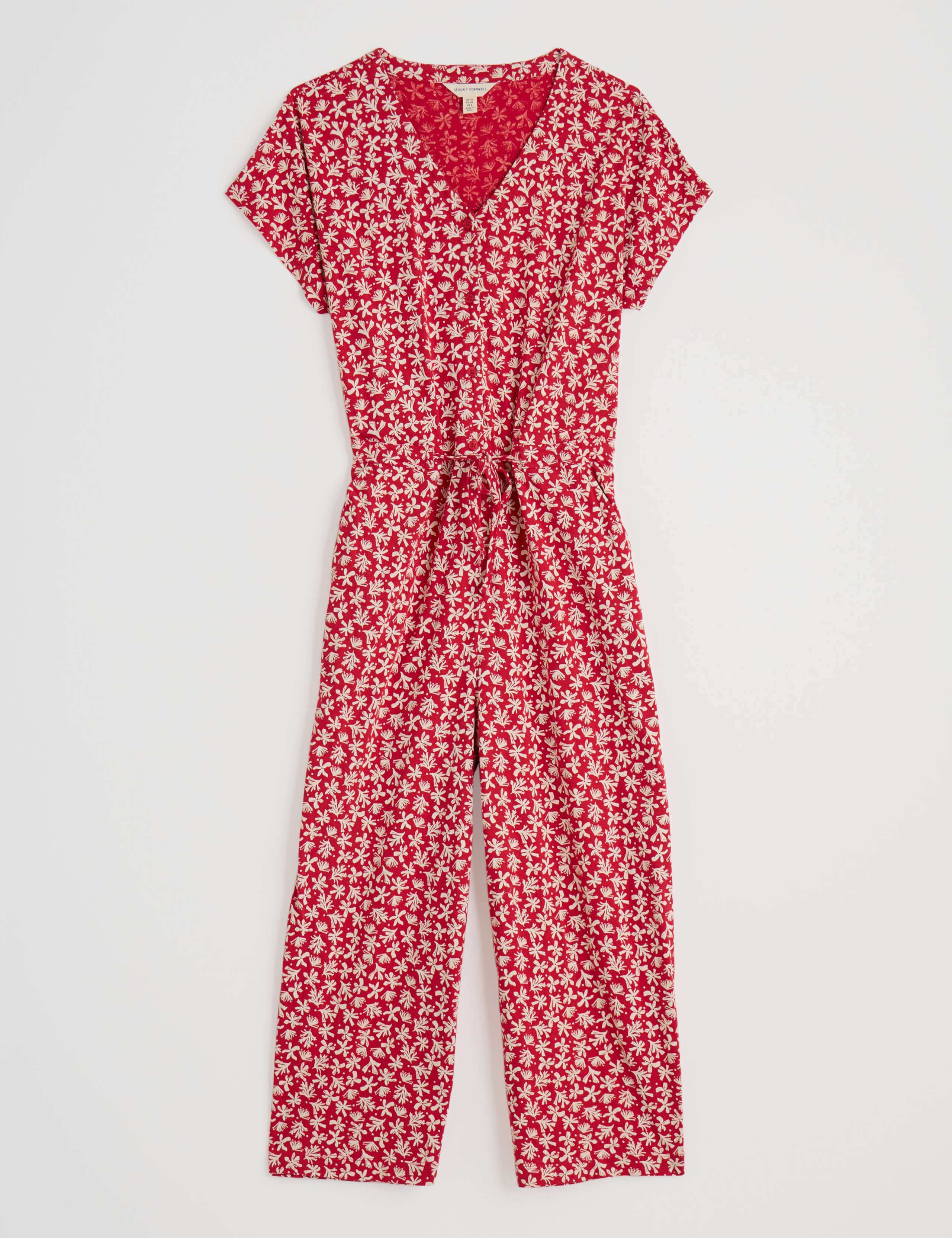 Cotton Modal Blend Floral Cropped Jumpsuit 2 of 4