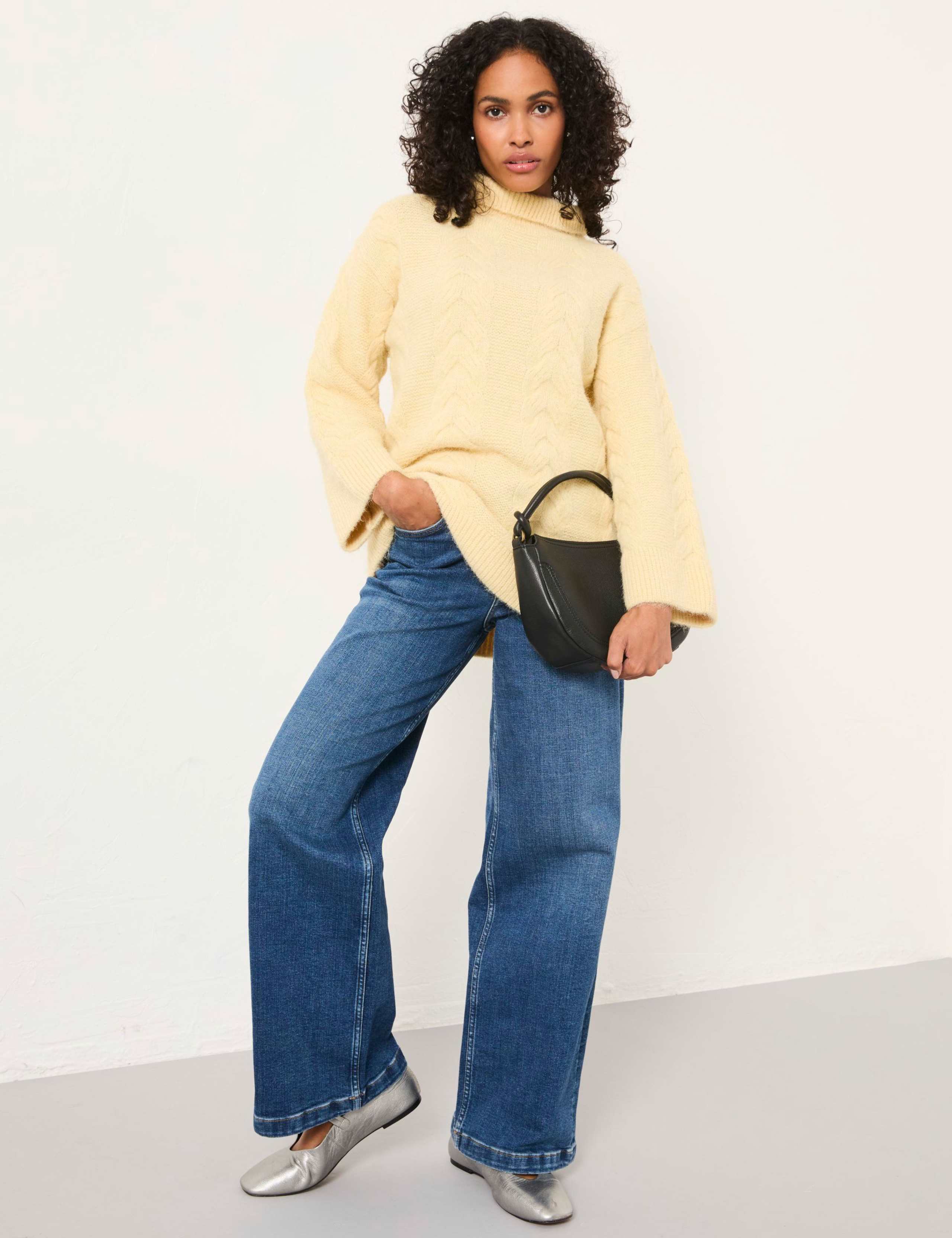 Textured Funnel Neck Jumper with Wool 3 of 5