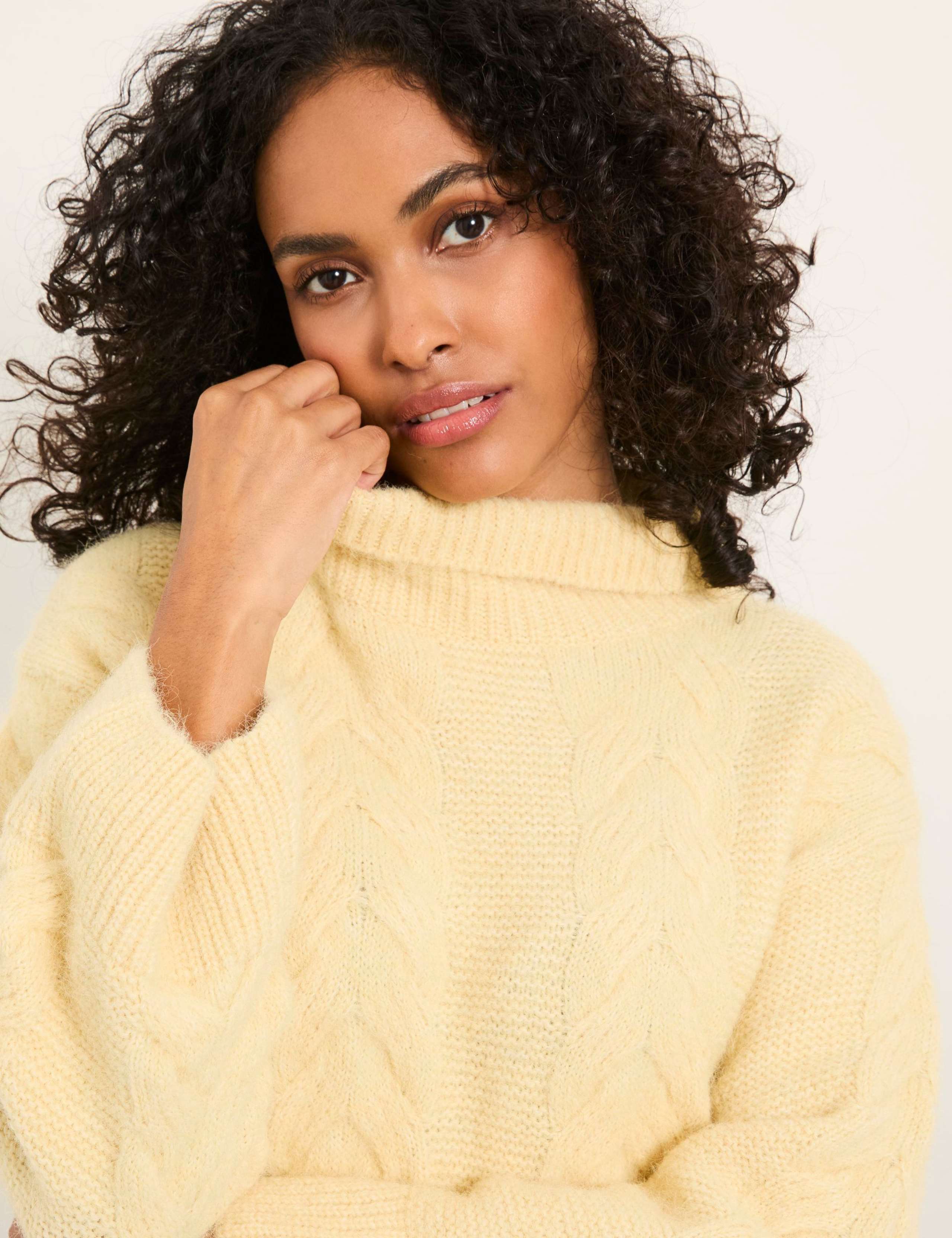 Textured Funnel Neck Jumper with Wool 5 of 5