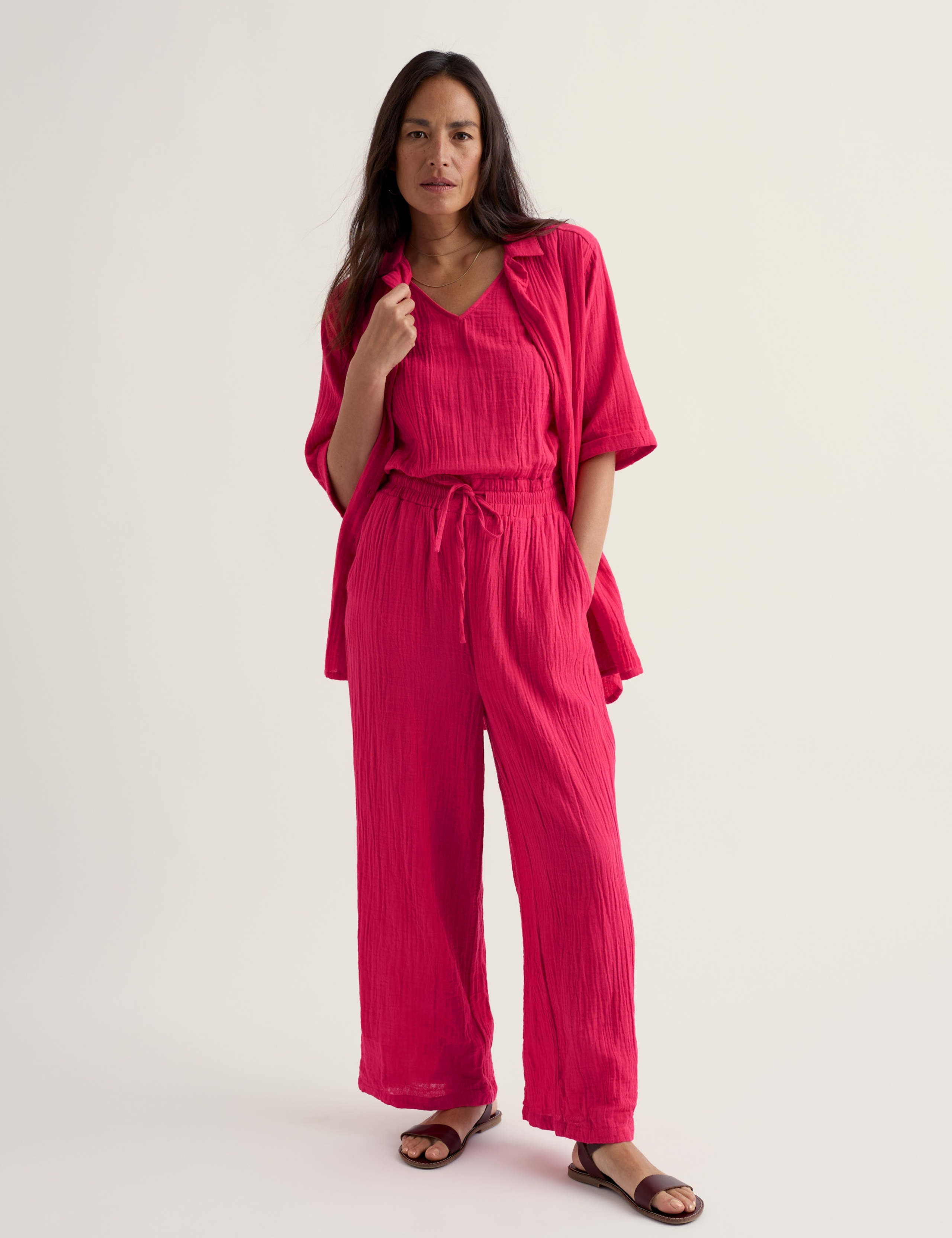 Pure Cotton Sleeveless Cropped Jumpsuit 4 of 6