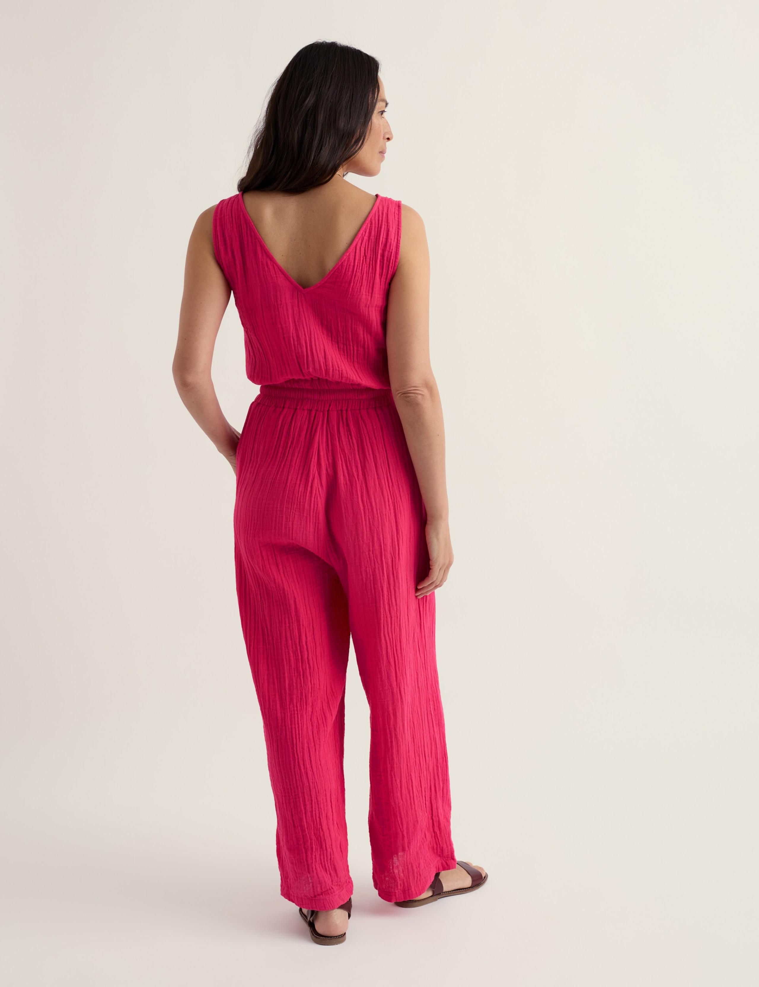 Pure Cotton Sleeveless Cropped Jumpsuit 6 of 6