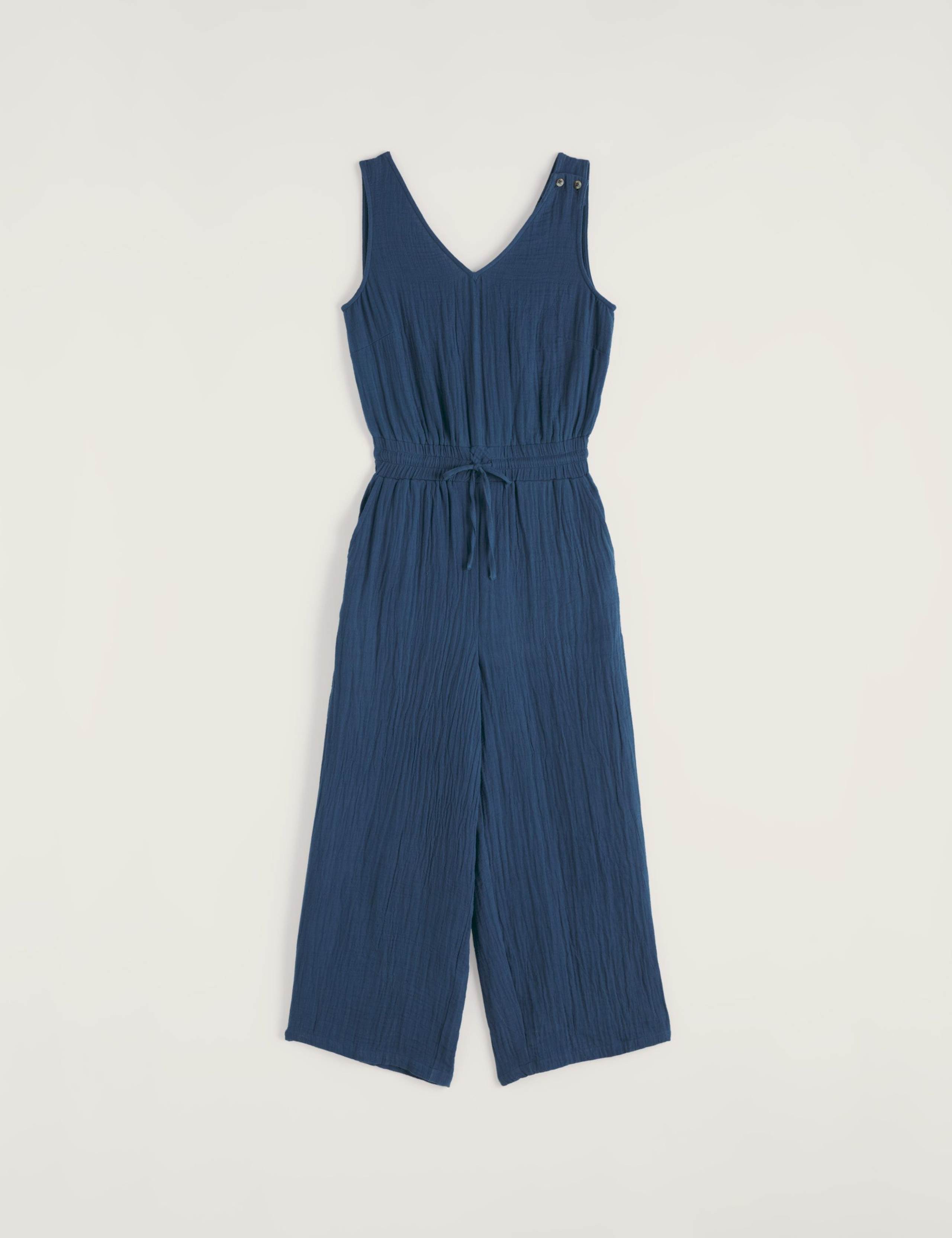 Pure Cotton Sleeveless Cropped Jumpsuit 2 of 5