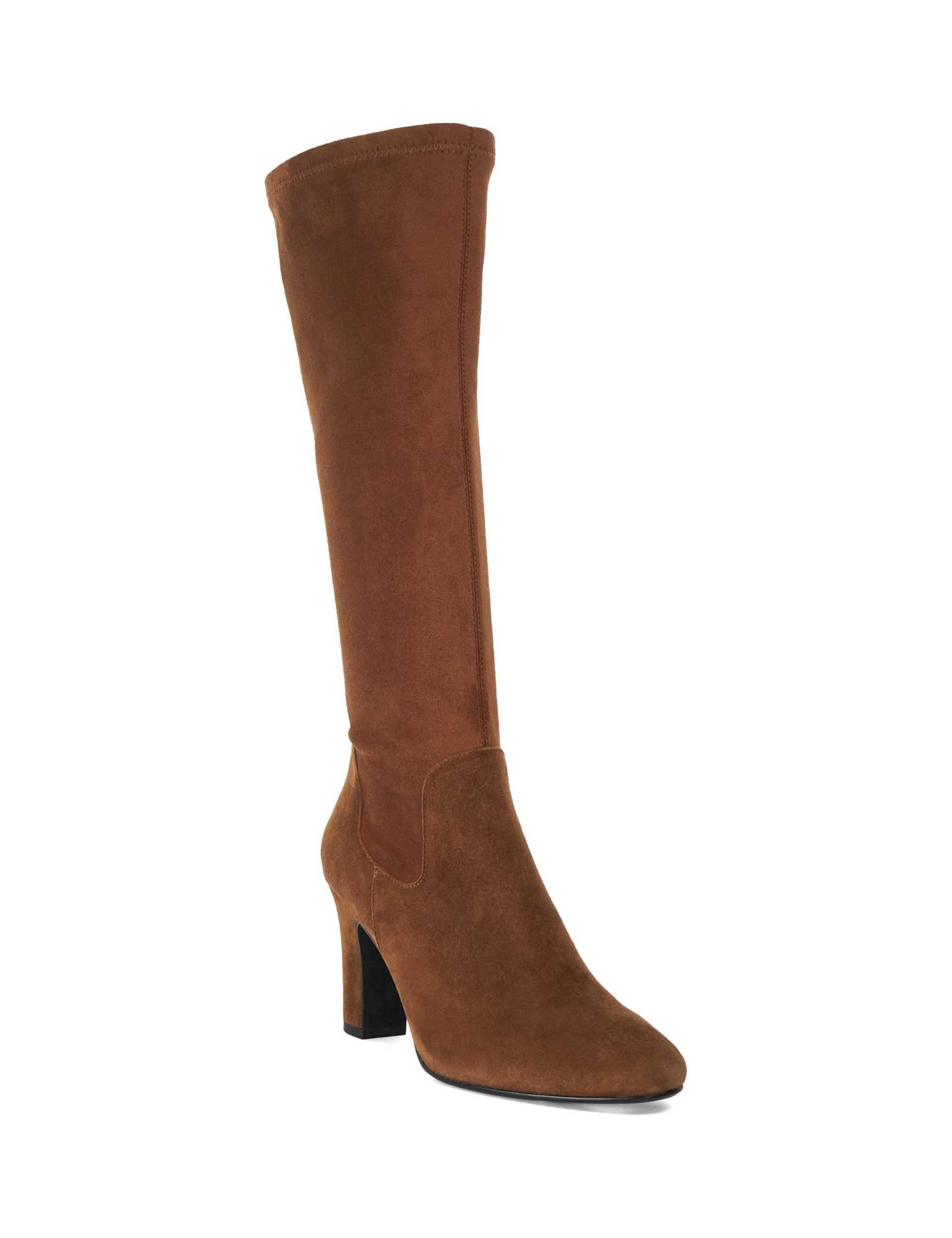 Suede Block Heel Knee High Boots 2 of 5