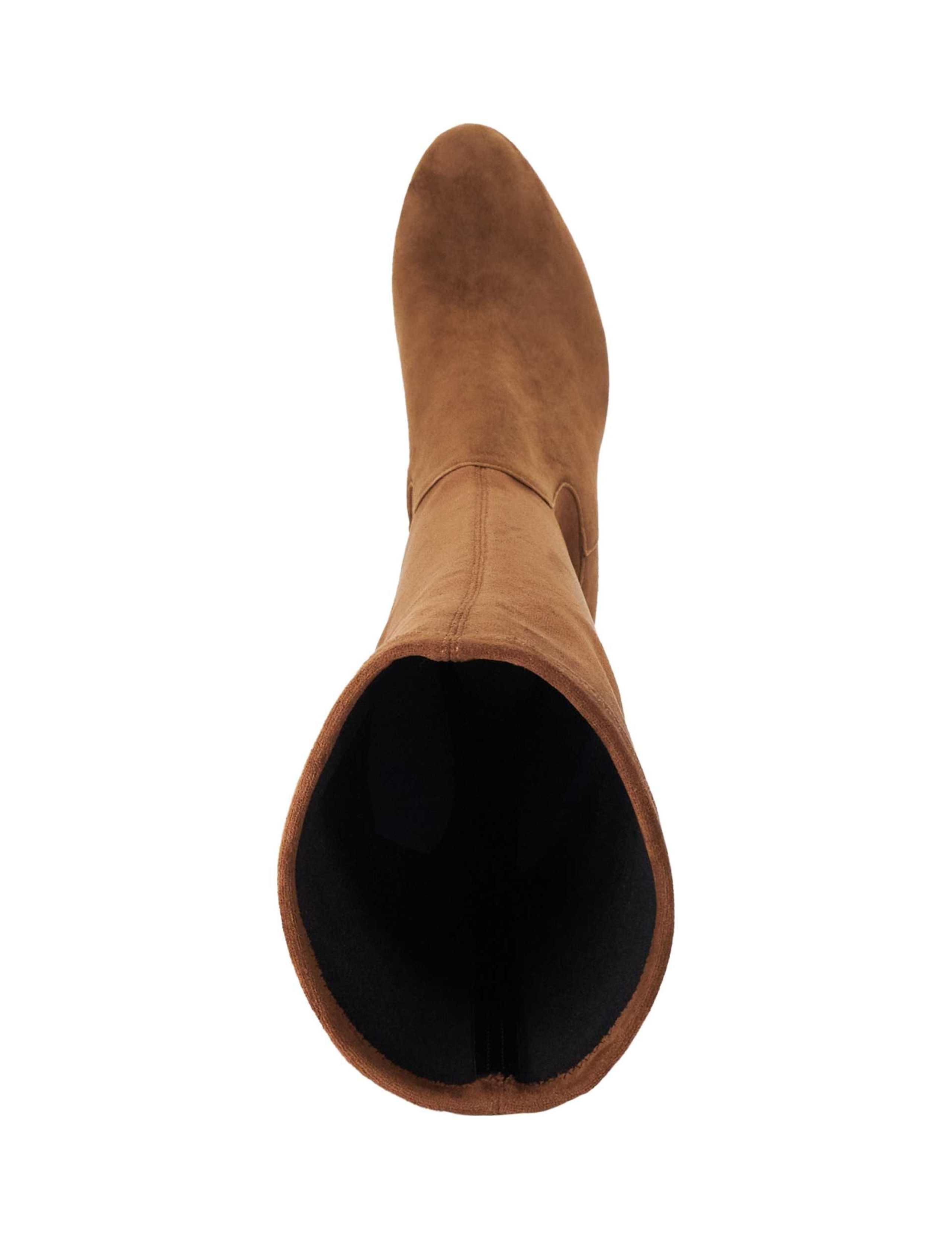 Suede Block Heel Knee High Boots 3 of 5