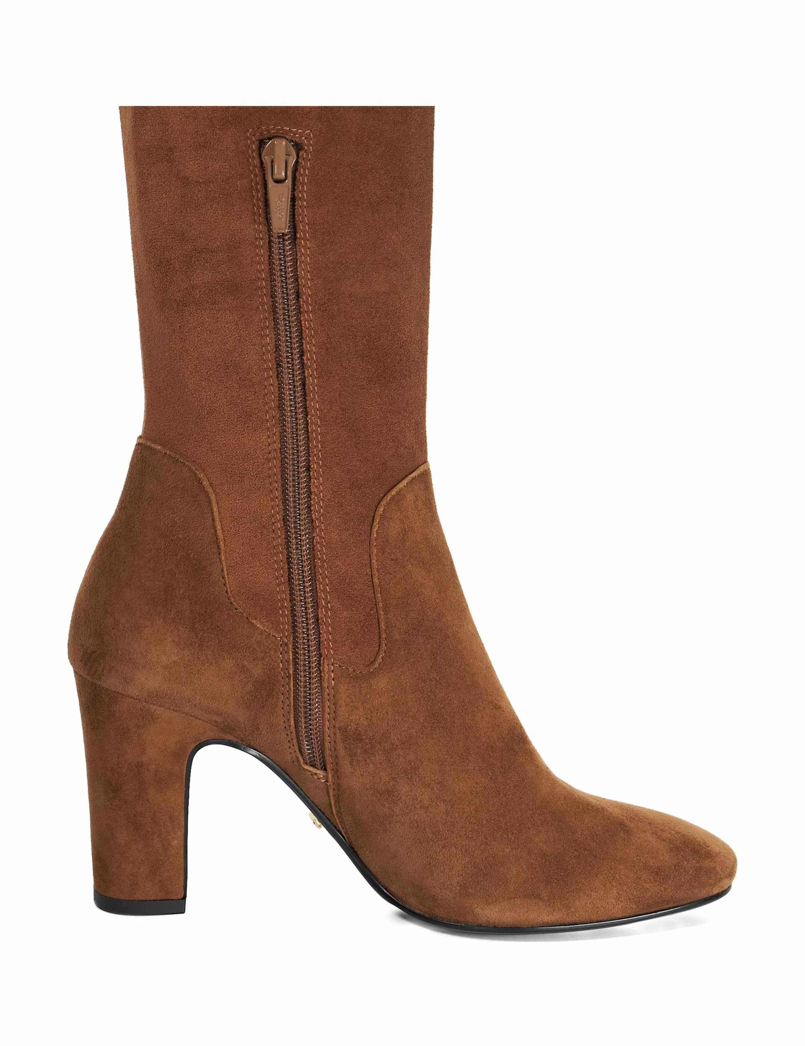 Suede Block Heel Knee High Boots 4 of 5