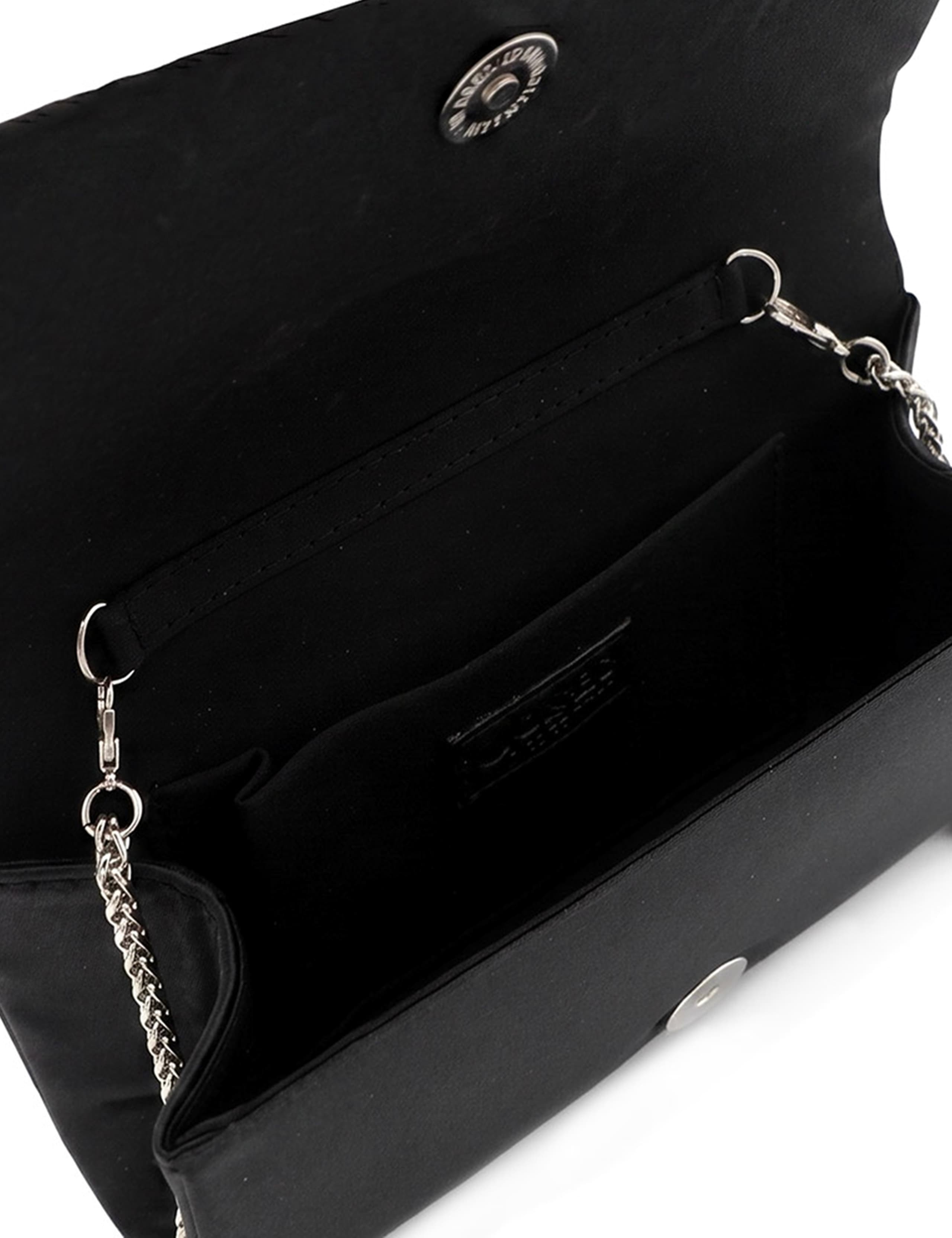 Faux Leather Diamante Clutch Bag 4 of 4