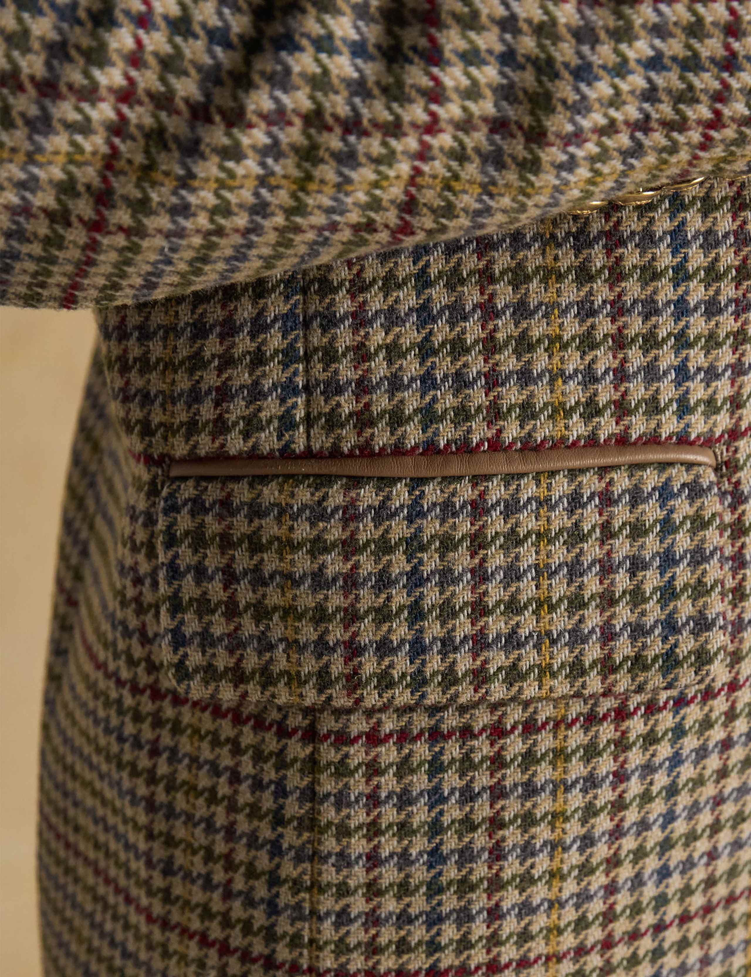 Tweed Dogtooth Collared Jacket with Wool 12 of 12