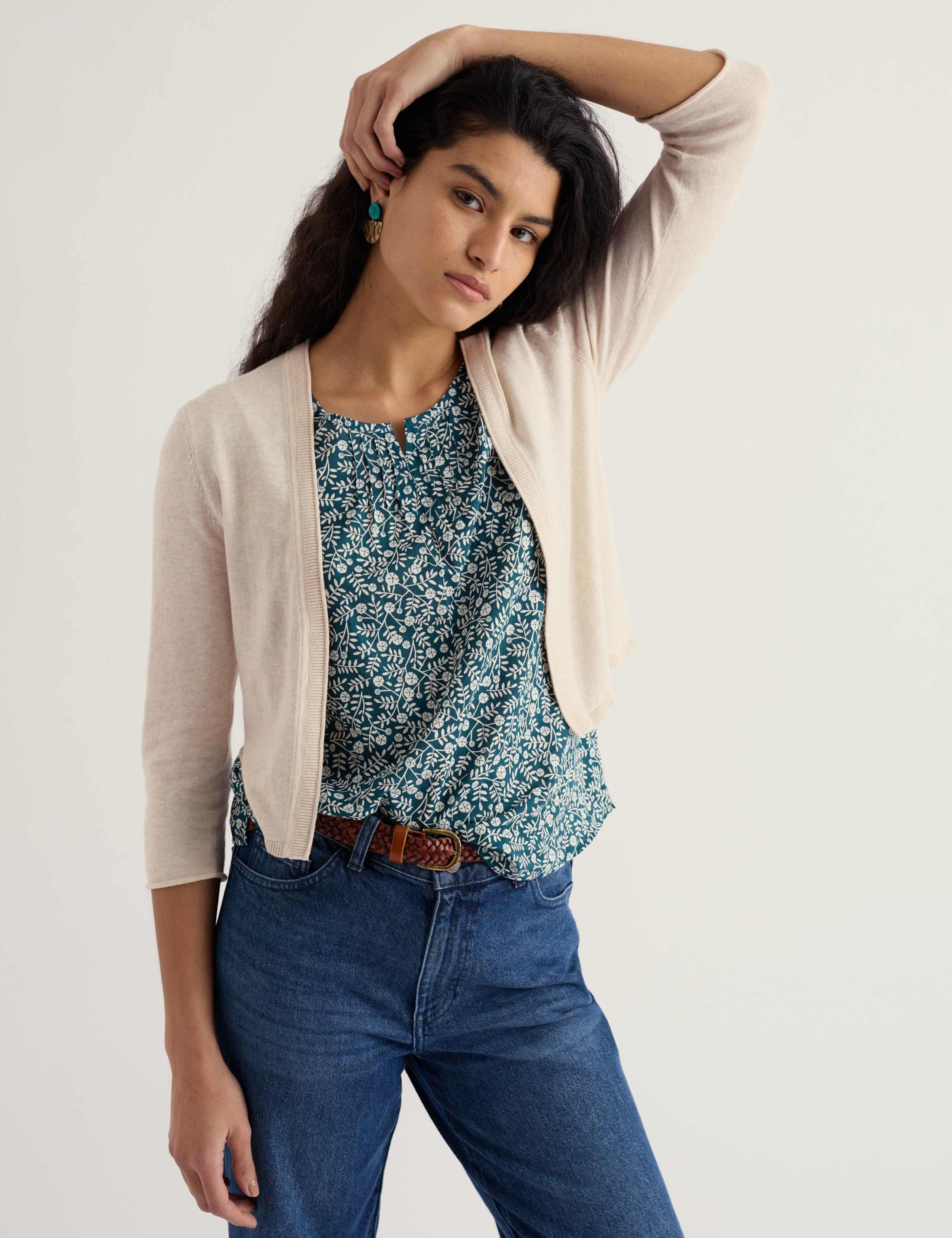 Pure Cotton Open Front Cardigan 3 of 5