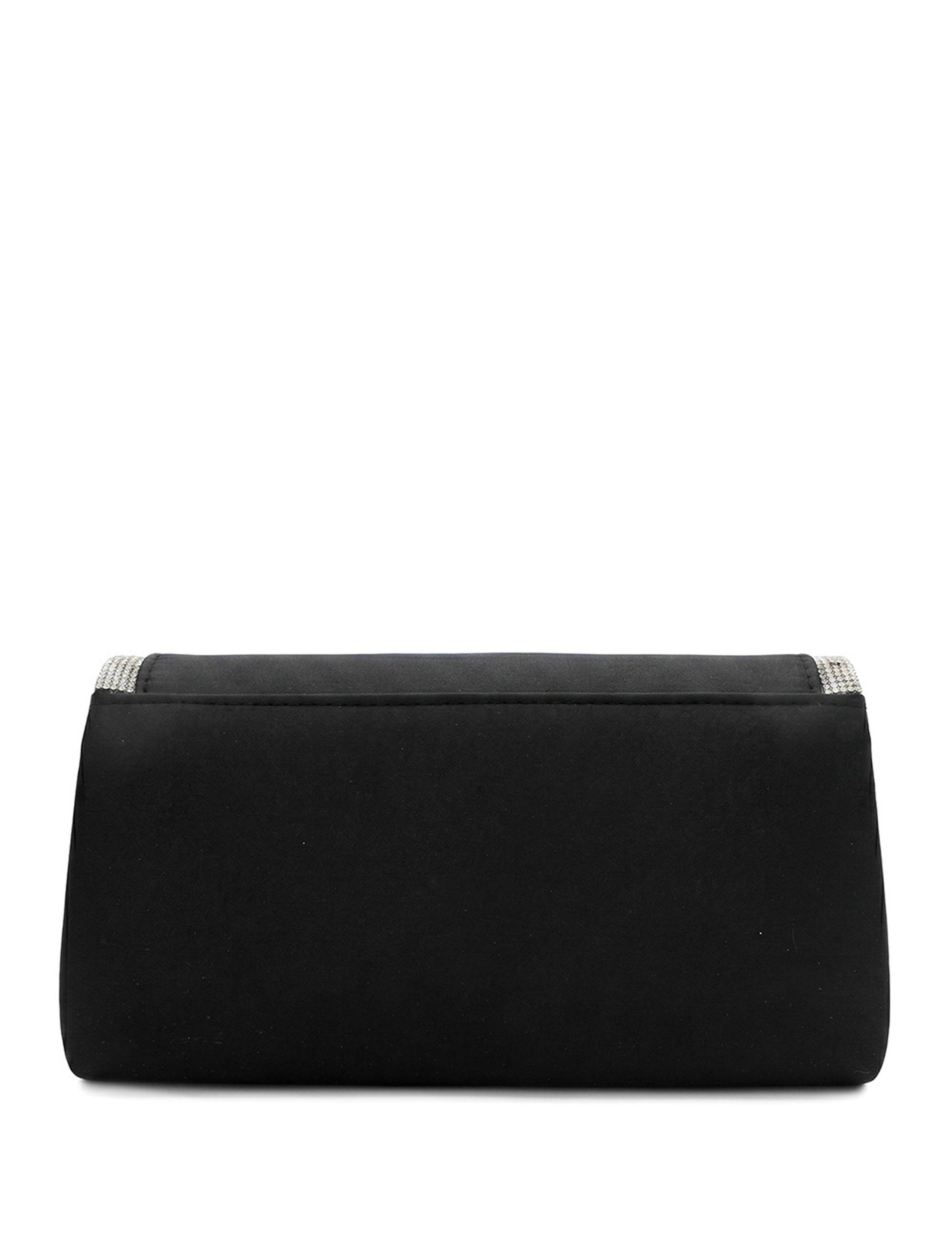 Faux Leather Diamante Clutch Bag 1 of 4