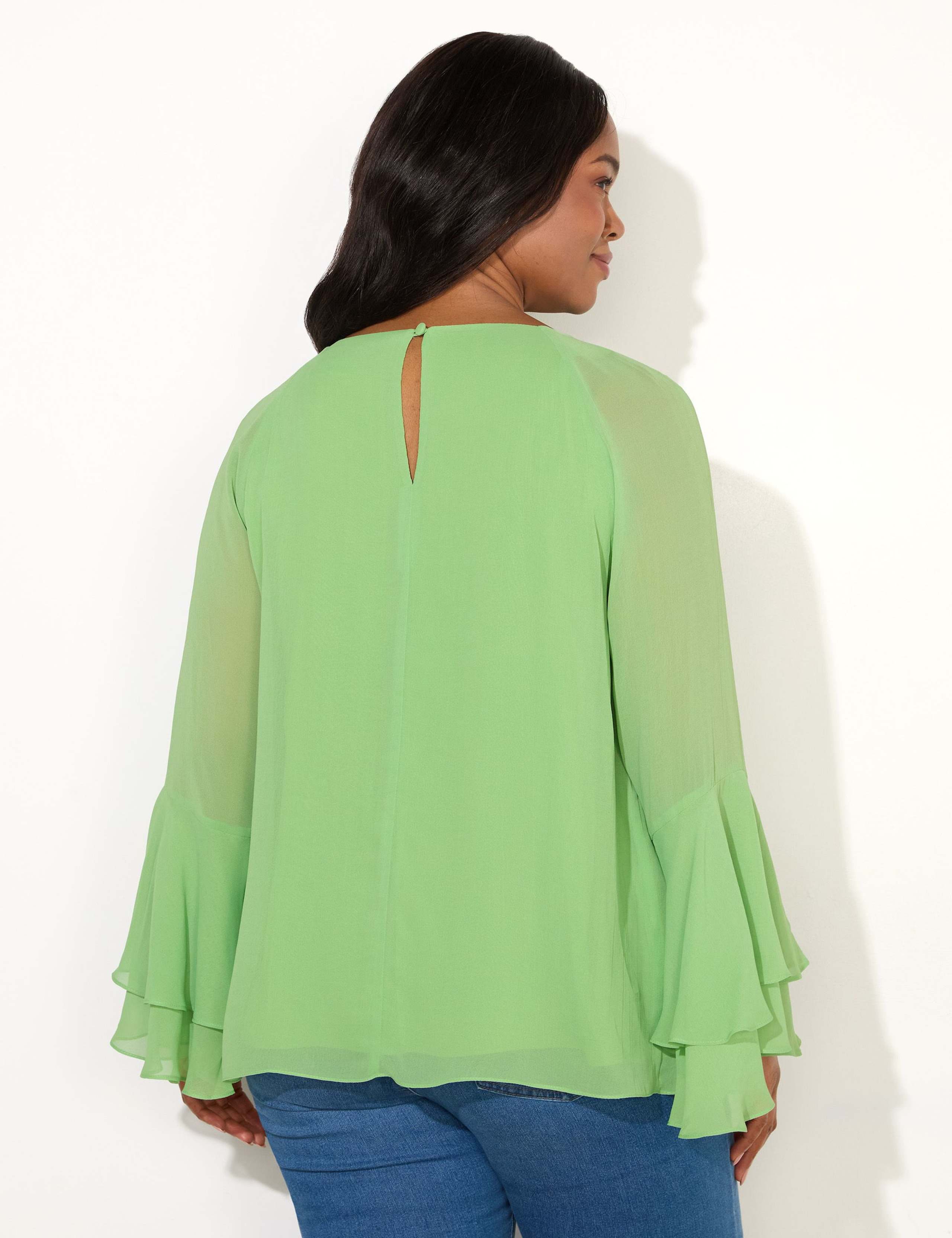 Ruffle Angel Sleeve Blouse 3 of 5