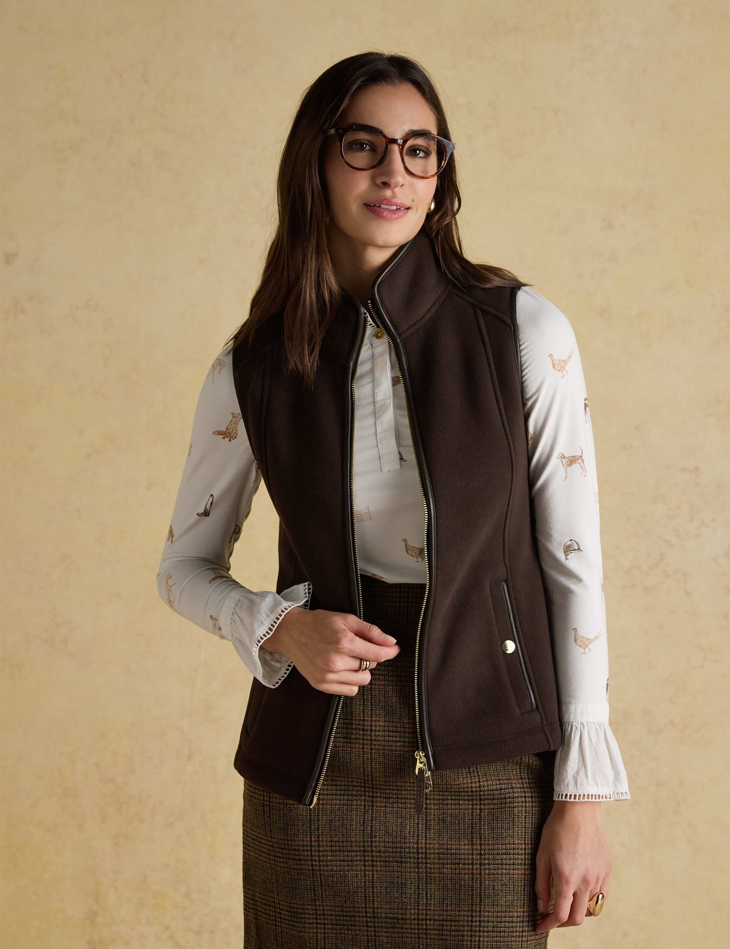 Fleece Funnel Neck Gilet 1 of 9