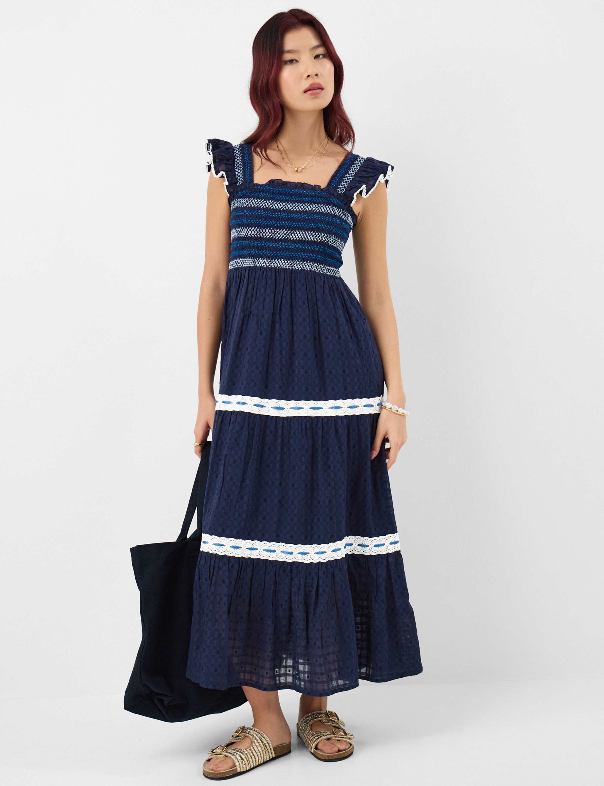 Pure Cotton Square Neck Maxi Beach Dress 1 of 4