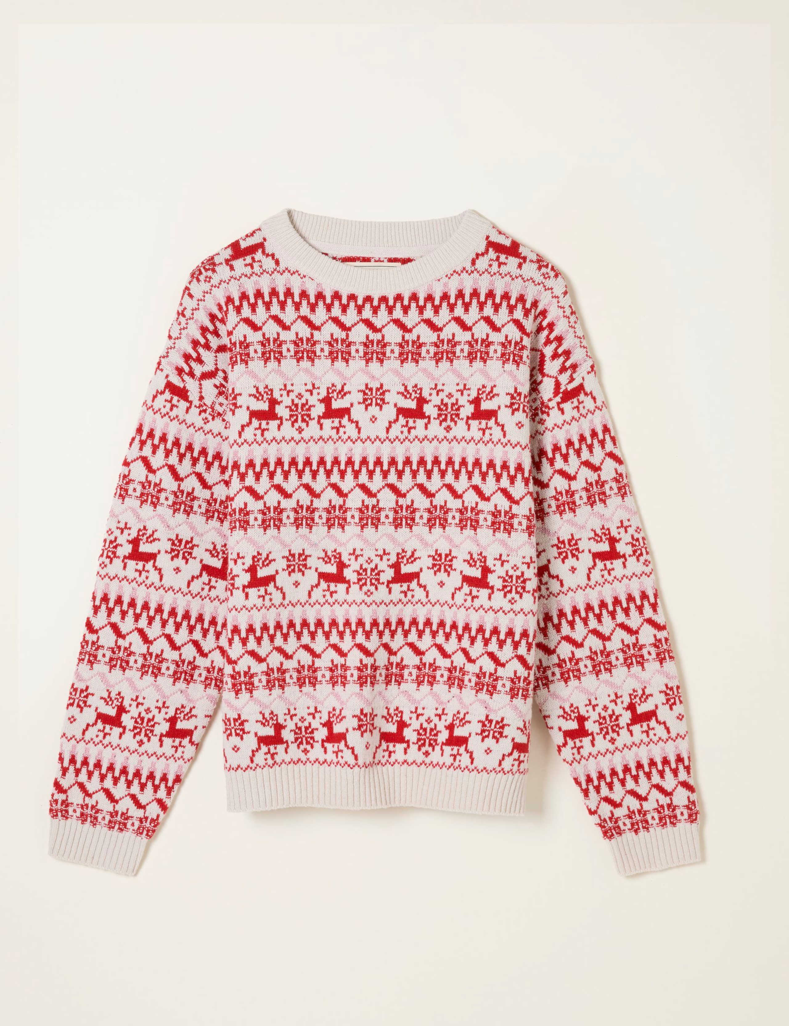 Cotton Rich Fair Isle Jumper with Wool 2 of 5